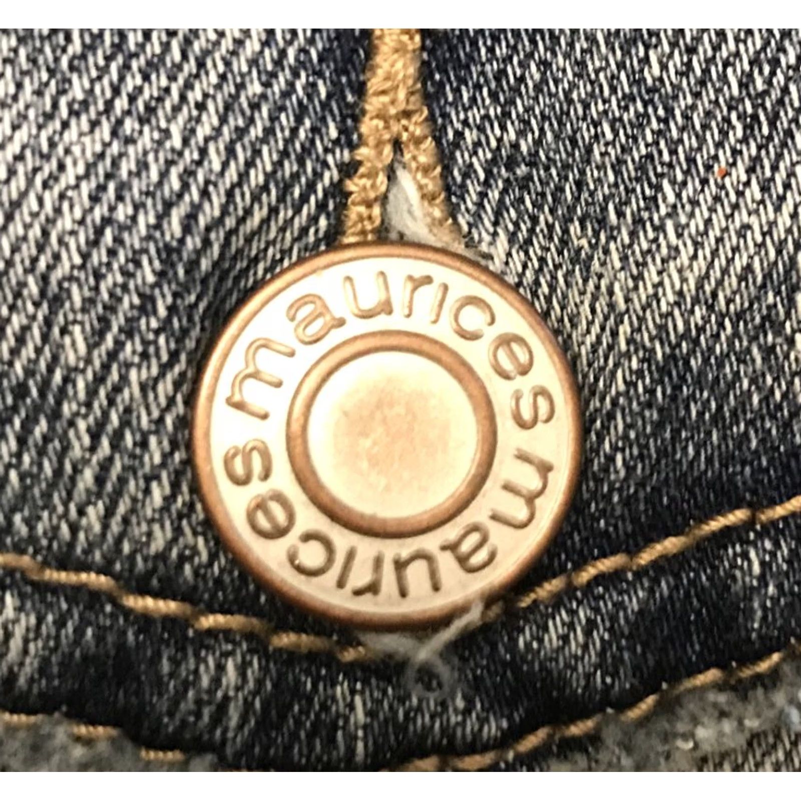 Vintage Maurices Denim Vest Sz 1 Light Blue Jean Button Collared Pockets Stretch Vest Women Regular Modern Retro 1371 Size 25" / US 0 / IT 36 - 4 Thumbnail