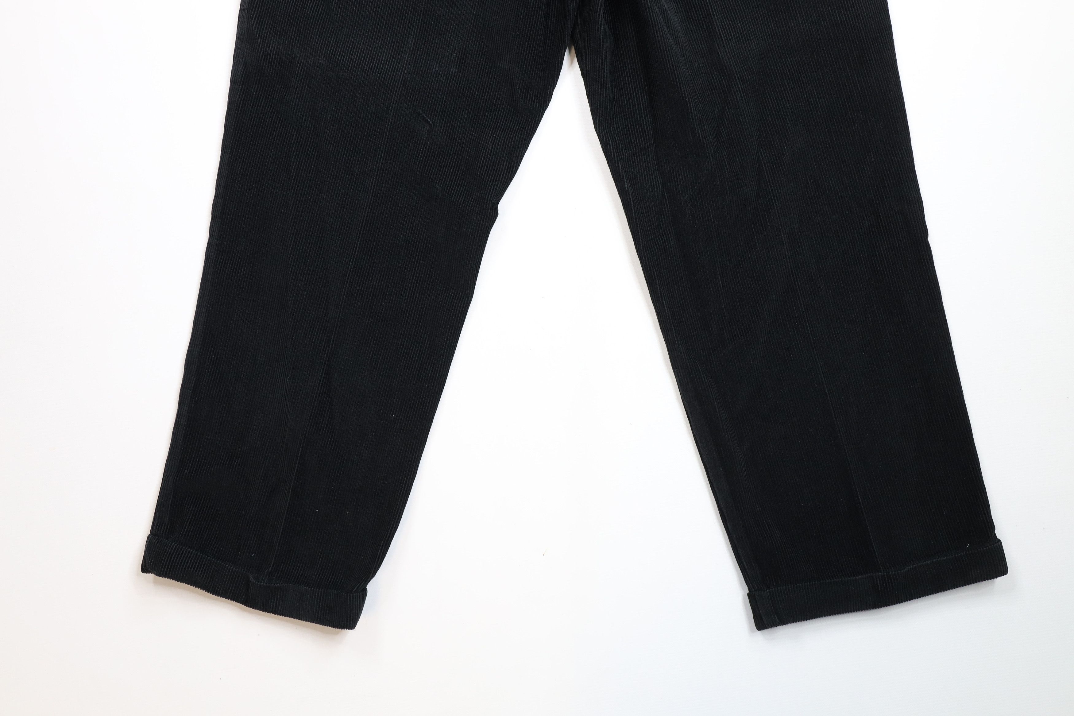 Vintage Vintage 90s Streetwear Cuffed Wide Leg Corduroy Pants Black Size US 38 / EU 54 - 13 Thumbnail