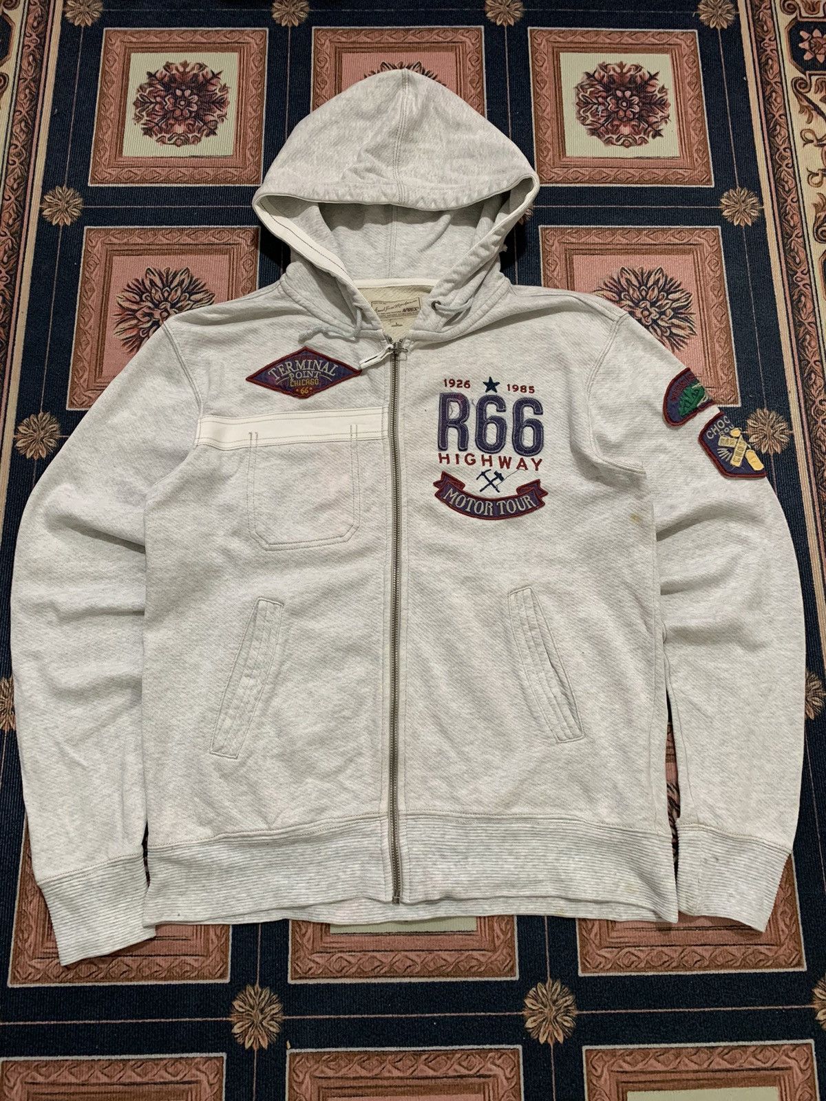 Avirex Vintage Y2K AVIREX Motor Tour Casual Zip Hoodie Size US L / EU 52-54 / 3 - 1 Thumbnail