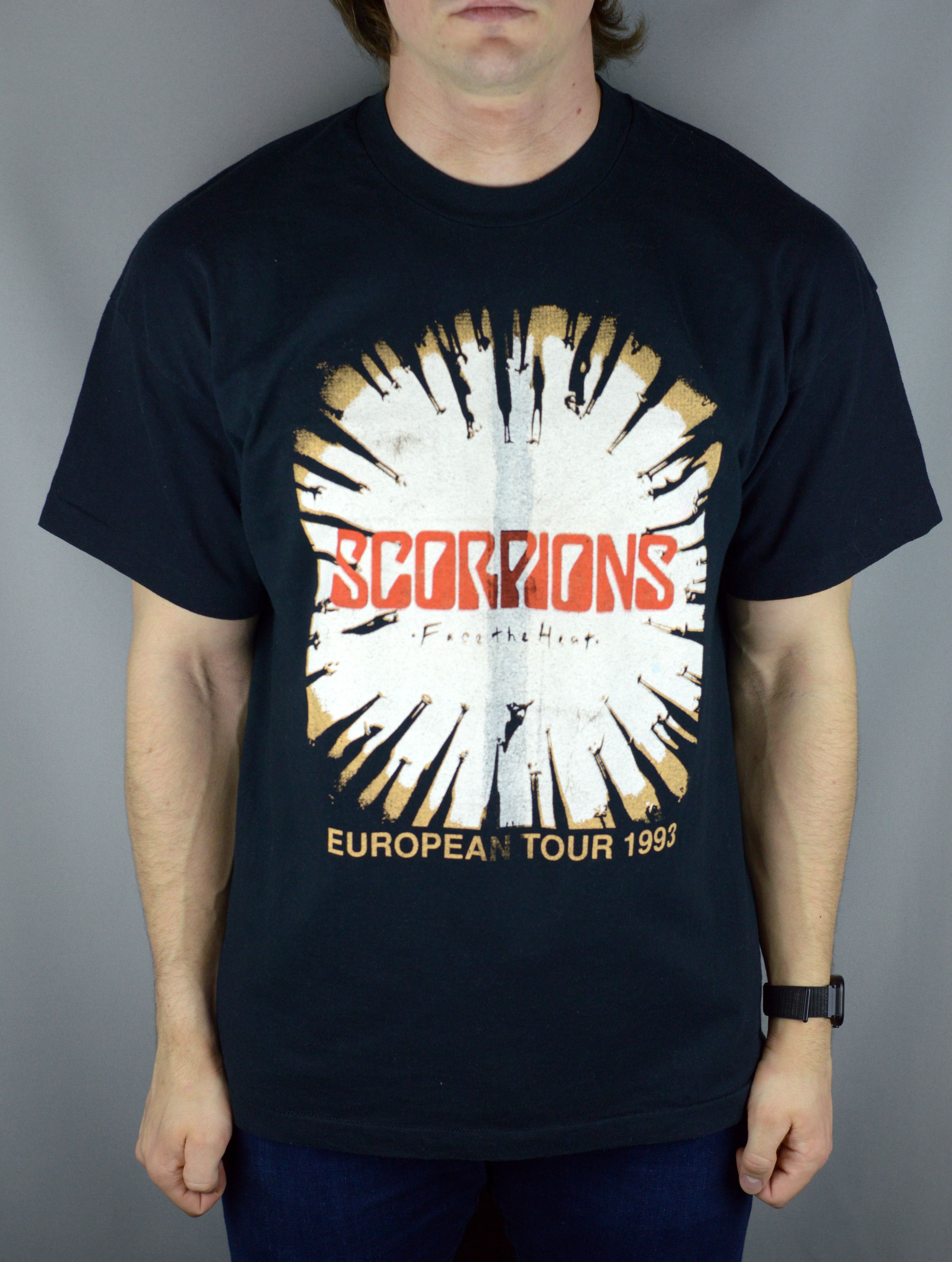 Vintage Vintage Scorpions European Tour 1993 t shirt Size US XL / EU 56 / 4 - 1 Thumbnail