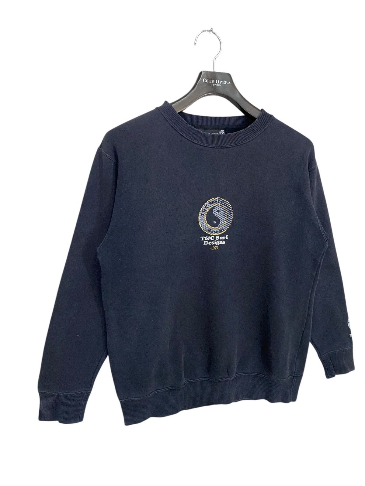 Ron Jon Surf Shop × Vintage Vintage surfing t&c design center logo back hit sweatshirt Size US M / EU 48-50 / 2 - 3 Thumbnail
