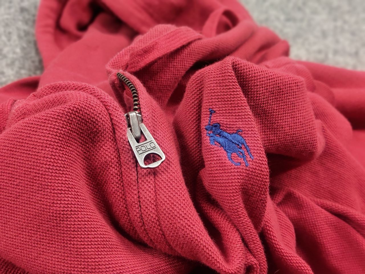 Polo Ralph Lauren Polo Ralph Lauren Vintage Light Red Zip Hoodie Y2k Style Size US XL / EU 56 / 4 - 13 Thumbnail