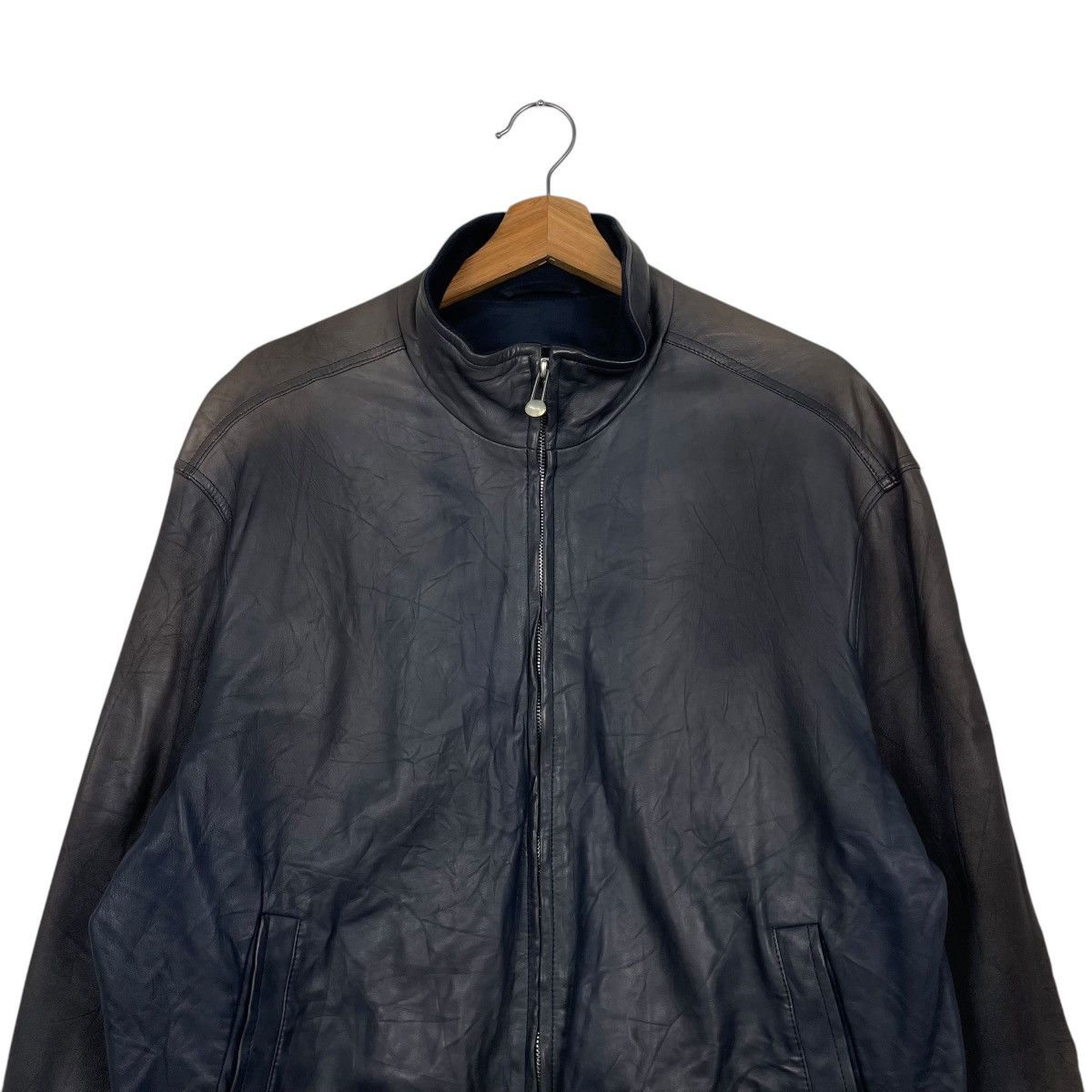 Designer 💥 LEATHER BIKER EDDY MONETTI JACKET Size US M / EU 48-50 / 2 - 2 Thumbnail