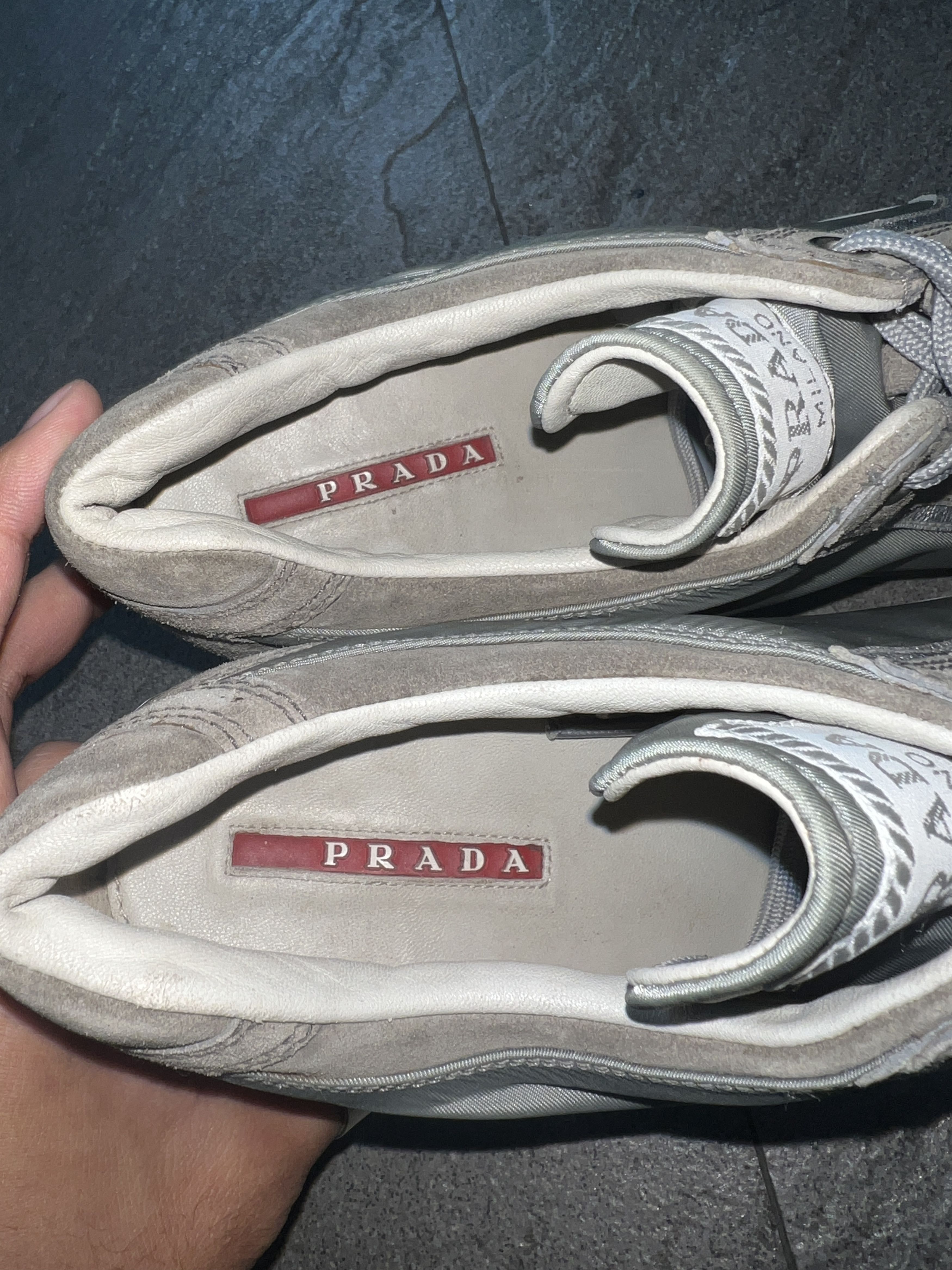 Prada Prada Nylon Suede Wedge Sneakers Sage Green EU37 Size US 7 / IT 37 - 10 Thumbnail