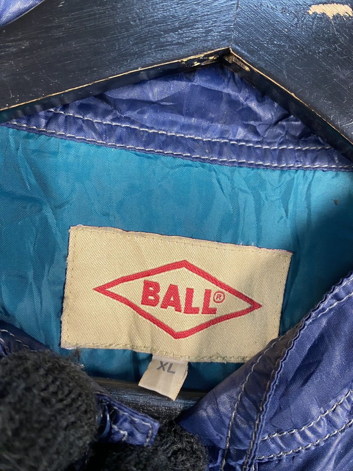 Vintage Vintage BALL Nylon Racing Jacket Blue Reflective Stripe Size US L / EU 52-54 / 3 - 12 Thumbnail