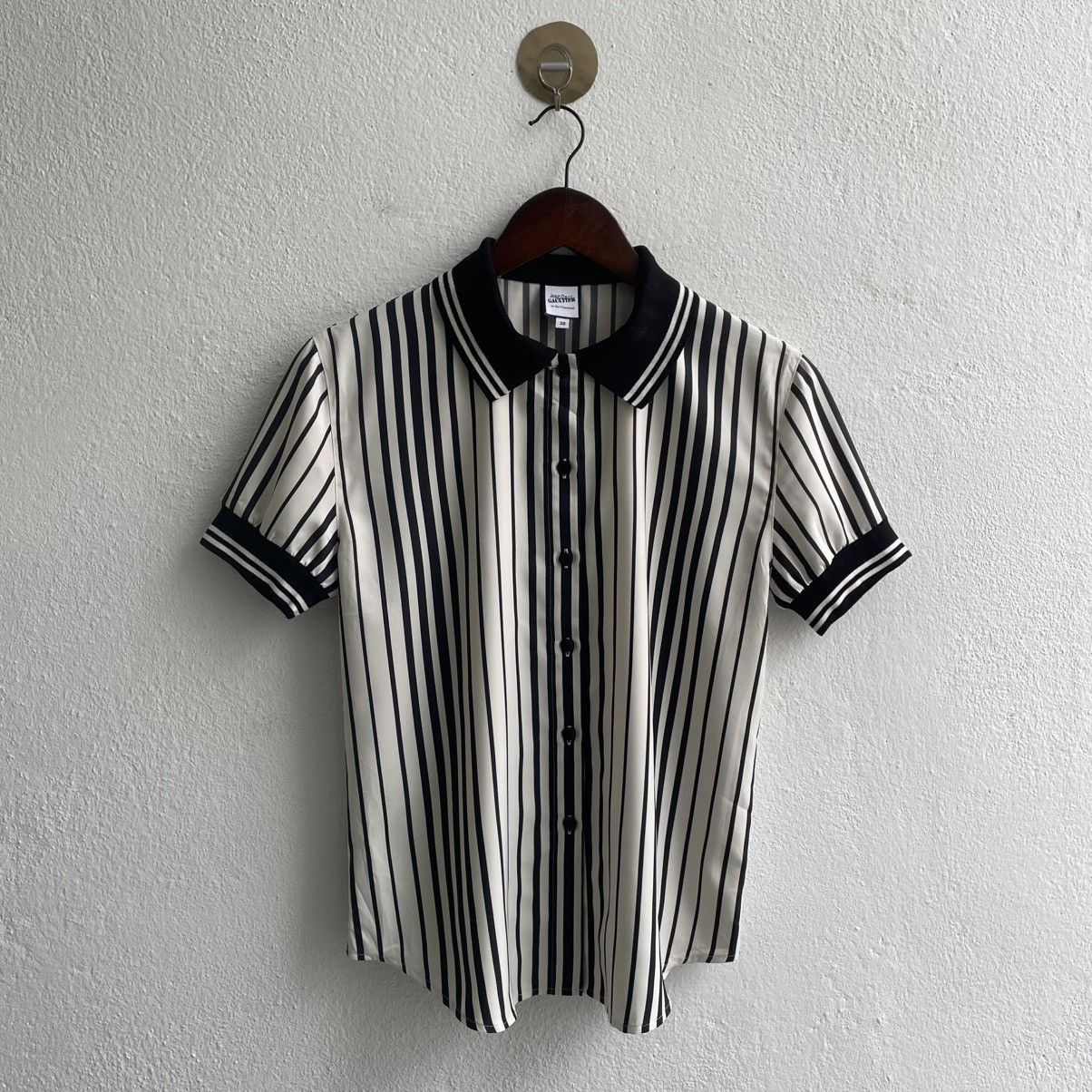 Jean Paul Gaultier Jean Paul Gaultier Stripes in White and Black Polo Shirts Size S / US 4 / IT 40 - 1 Thumbnail