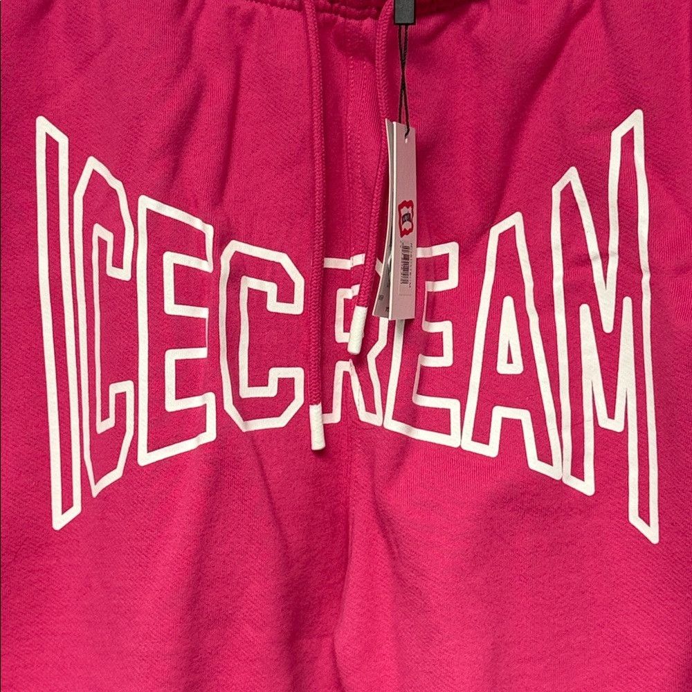 Icecream ICECREAM Logo Sweat Shorts Pink NWT Streetwear Size 2X Size US 34 / EU 50 - 3 Thumbnail