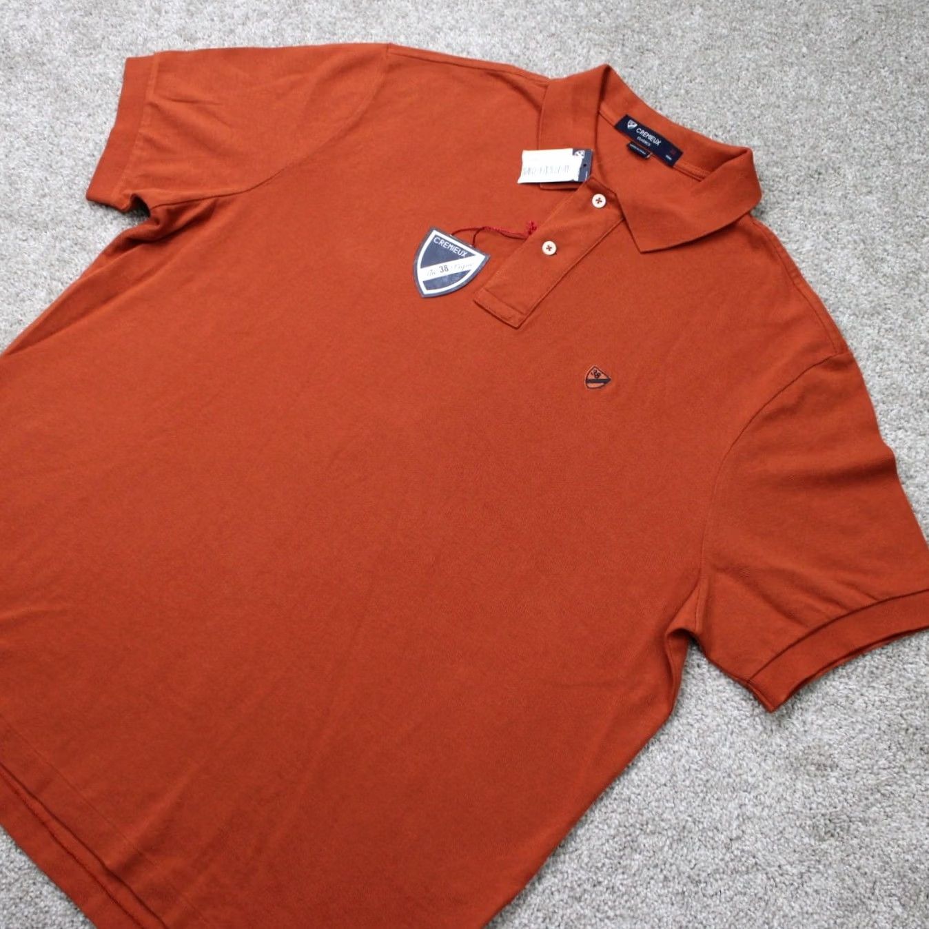 Cremieux Cremieux Classics Polo Shirt Mens XL Orange NWT 100% Cotton S/S Pique Short Sleeve Button-Down Casual Sportsman Style Comfort Fit Size US XL / EU 56 / 4 - 3 Thumbnail
