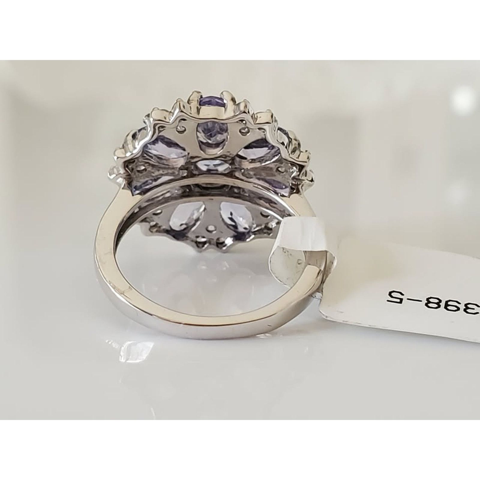 Other Beautiful Floral Cluster Sterling Silver Ring Size ONE SIZE - 6 Thumbnail