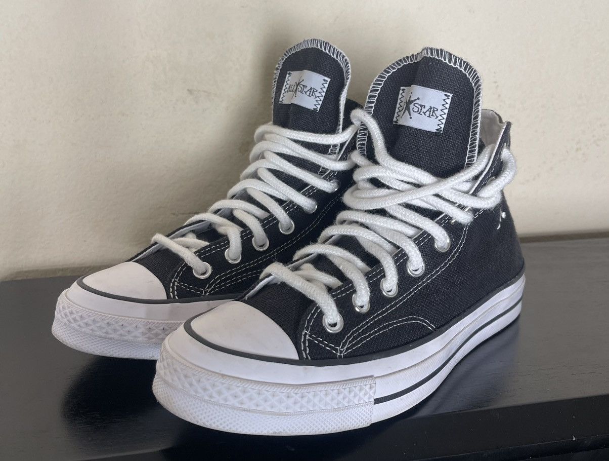 Converse × Stussy Stussy x Converse Chuck 70 High ‘Black’ Sneakers Size 7.5 Size US 7.5 / EU 40-41 - 1 Thumbnail