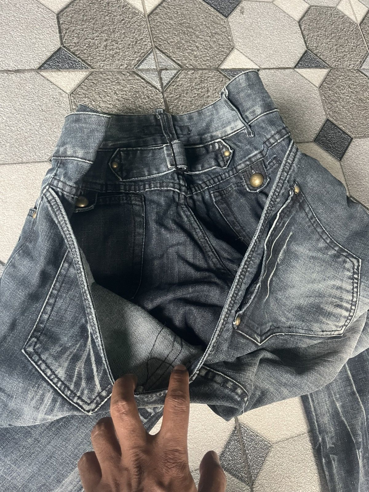 Kapital Rieton Studded distressed denim y2k style Size US 32 / EU 48 - 7 Thumbnail