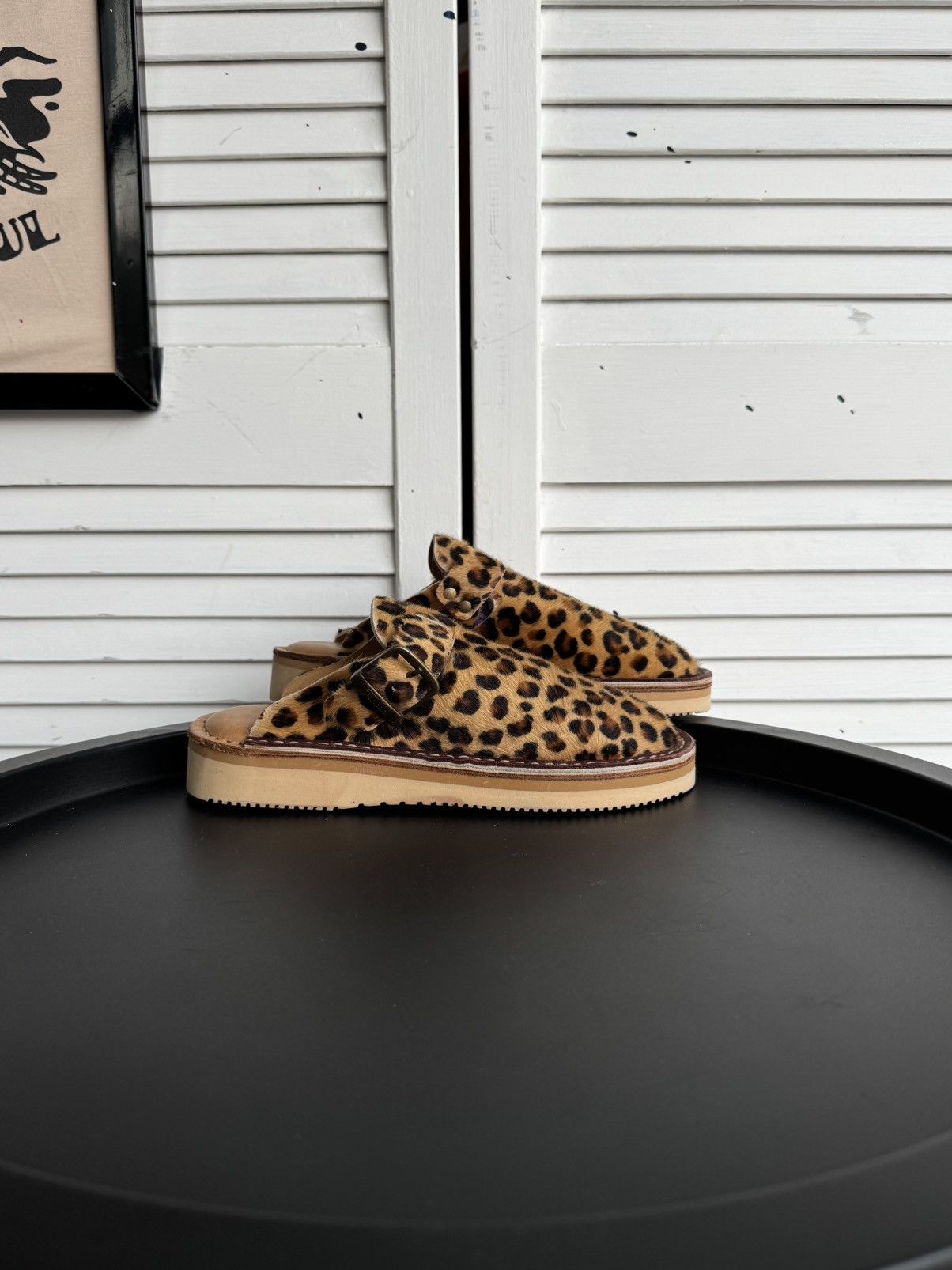 Fracap YMC X FRACAP Calfskin Pony Hair Mules - Leopard Print Size US 6 / IT 36 - 1 Thumbnail