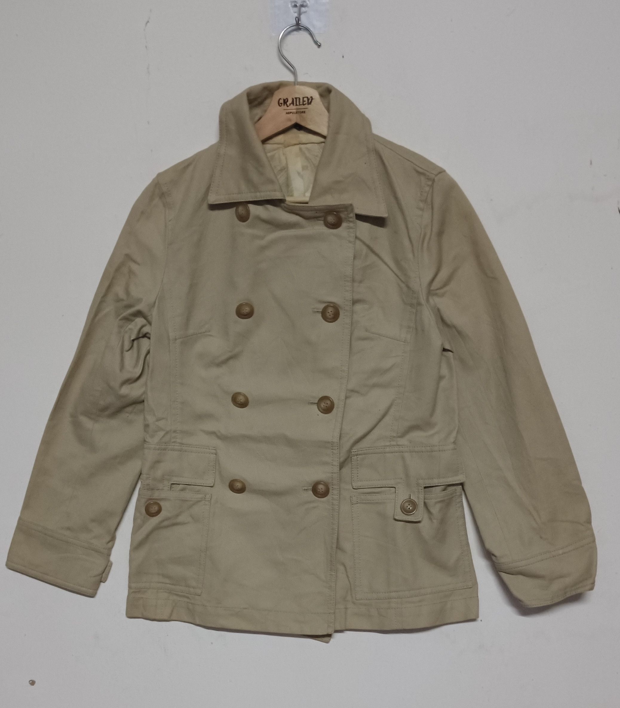 image of Vintage Kumikyoku Fam Woll Jacket in Khaki, Men's (Size Small)