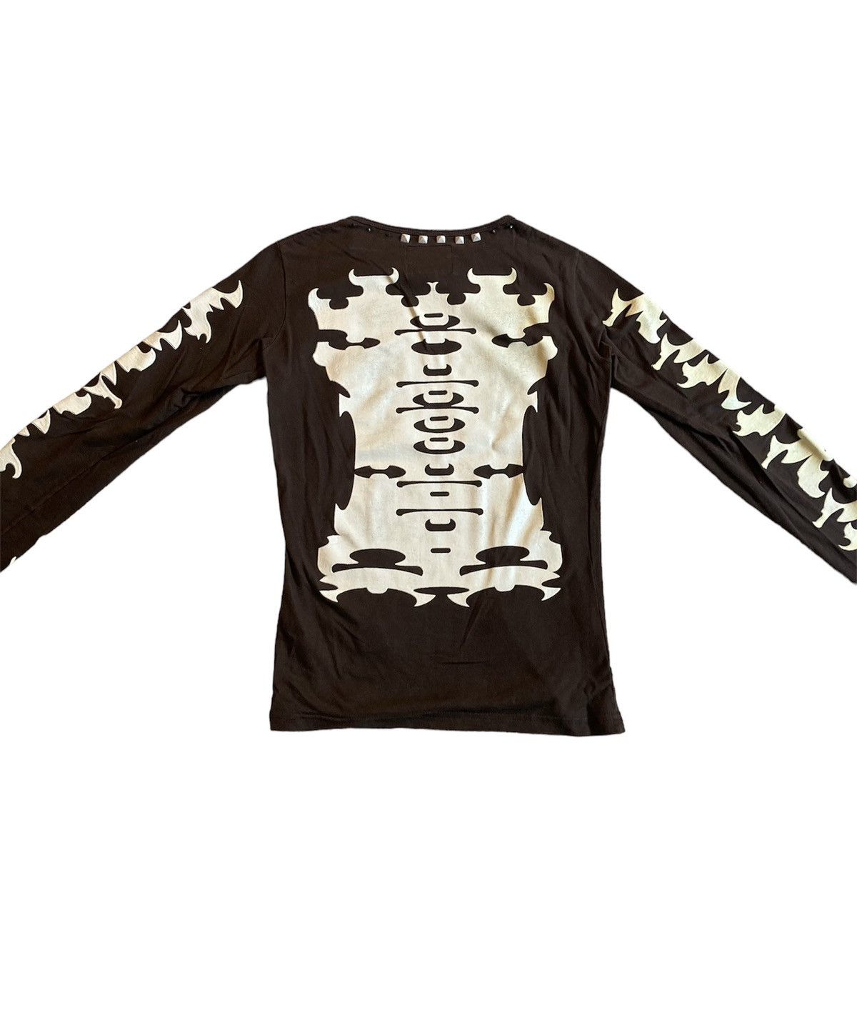 image of W Lt Walter Van Beirendonck x Walter Van Beirendonck W&lt Tattoo Longsleeve in Brown (Size Small)