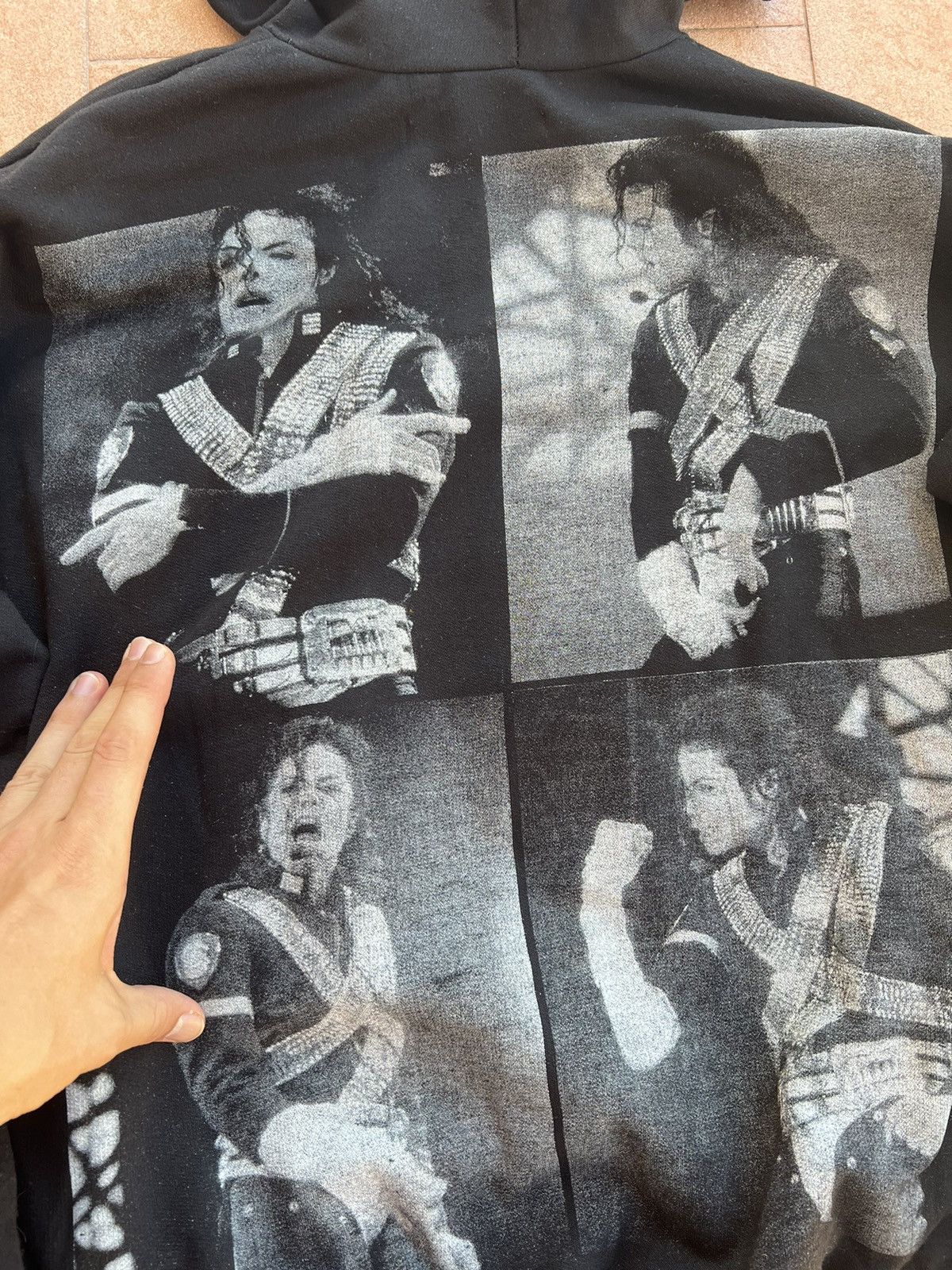 Band Tees × Michael Jackson × Vintage Vintage 90s Michael Jackson Tour Rap Hoodie Size US L / EU 52-54 / 3 - 8 Thumbnail