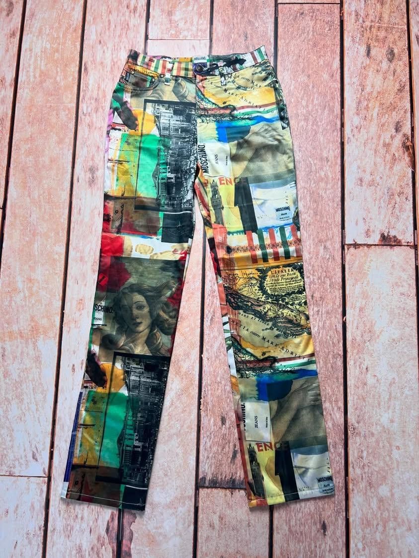 Moschino Moschino pants 1990s jeans Moschino print collector Size 30" / US 8 / IT 44 - 2 Thumbnail