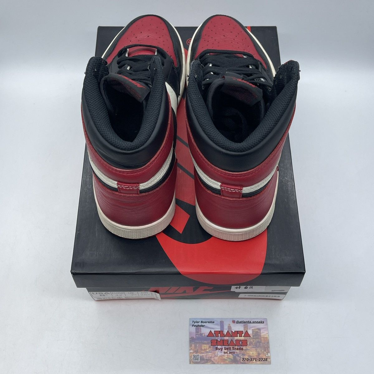 Nike Air Jordan 1 high bred toe Size US 8.5 / EU 41-42 - 6 Thumbnail
