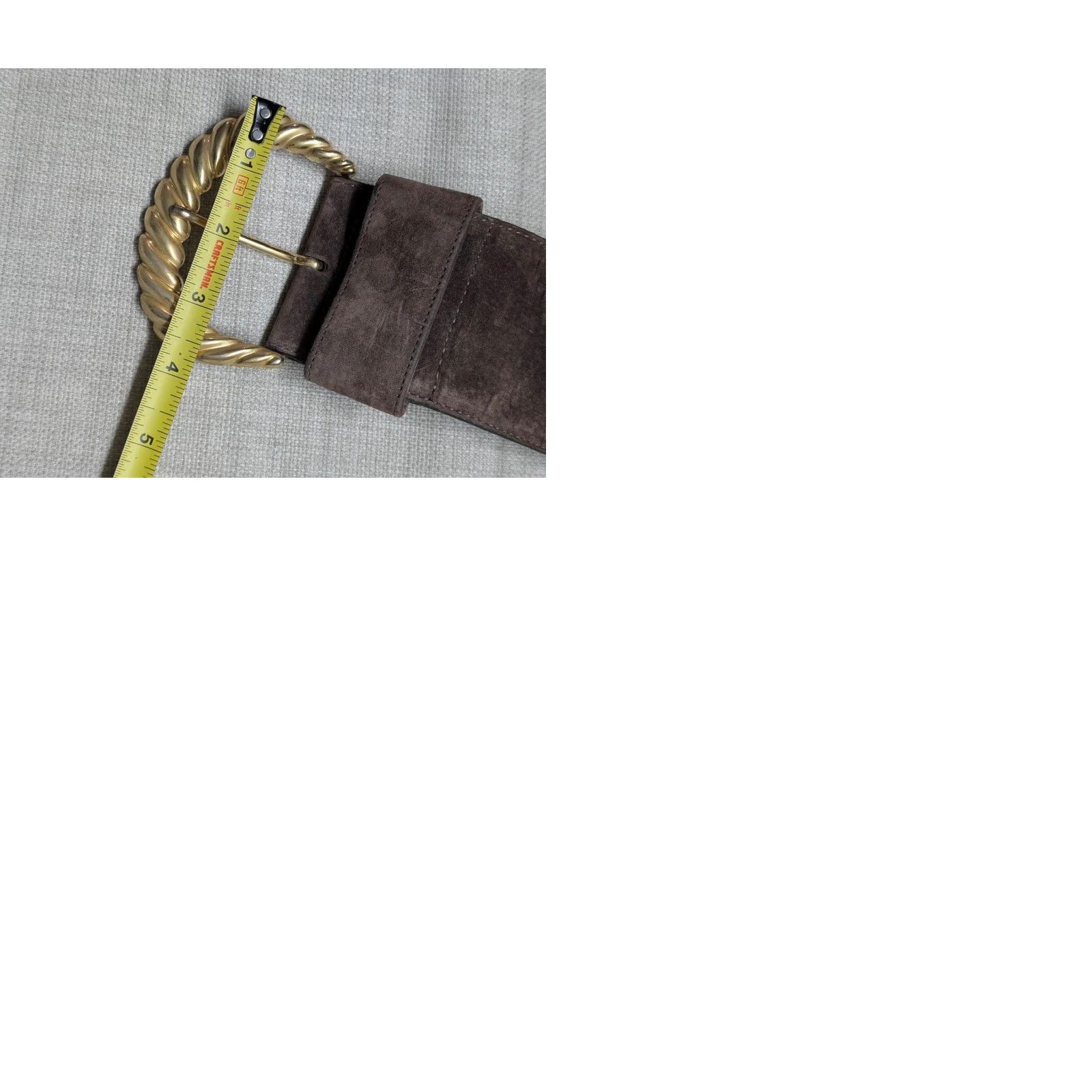 Vintage VINTAGE LeJon belt USA brown suede pigskin 28/29 M Corset Belt 3" wide Women 1980s Size M / US 6-8 / IT 42-44 - 9 Thumbnail