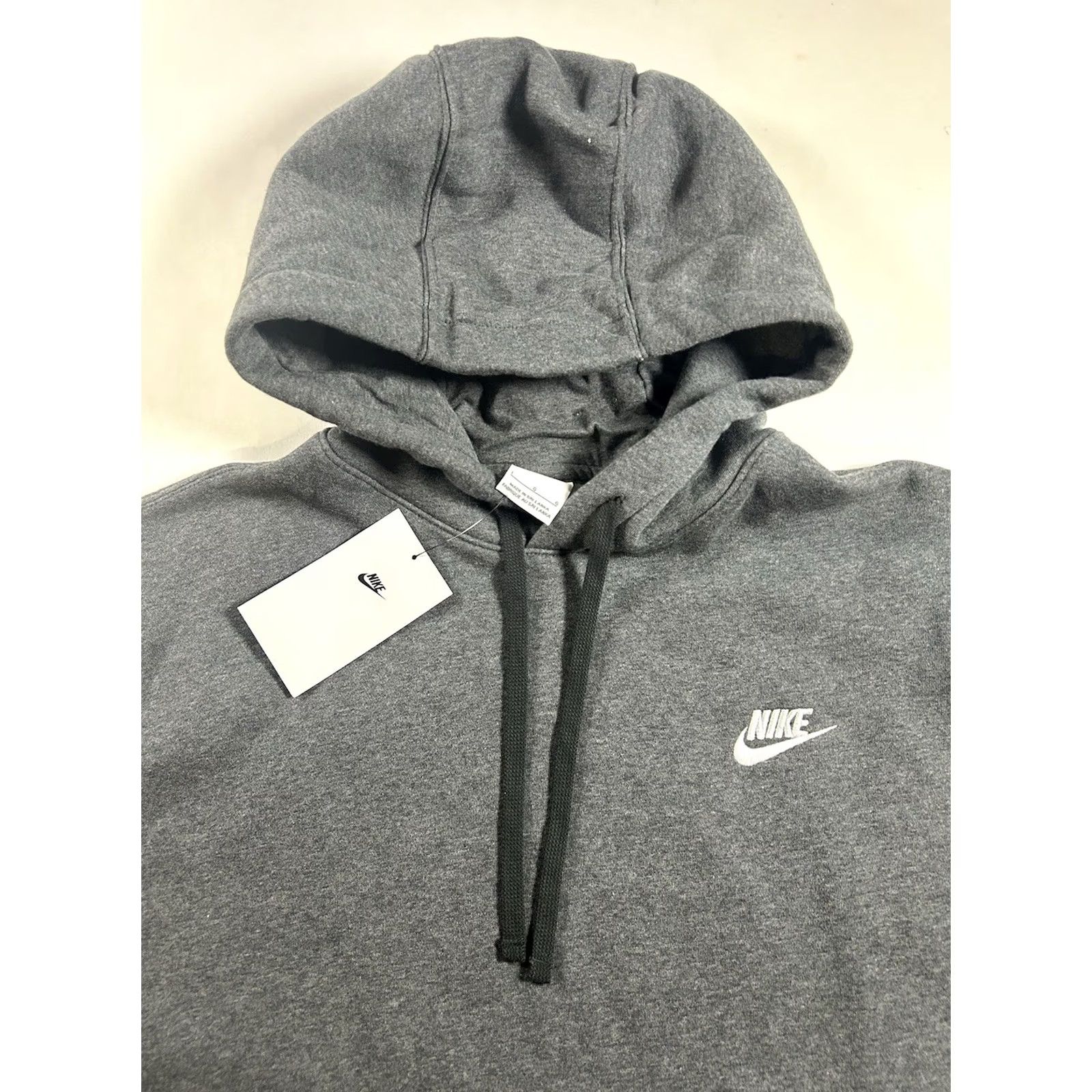 Nike Nike Sportswear Club Fleece Hoodie Sweatshirt Gray Large Mens Size US L / EU 52-54 / 3 - 3 Thumbnail