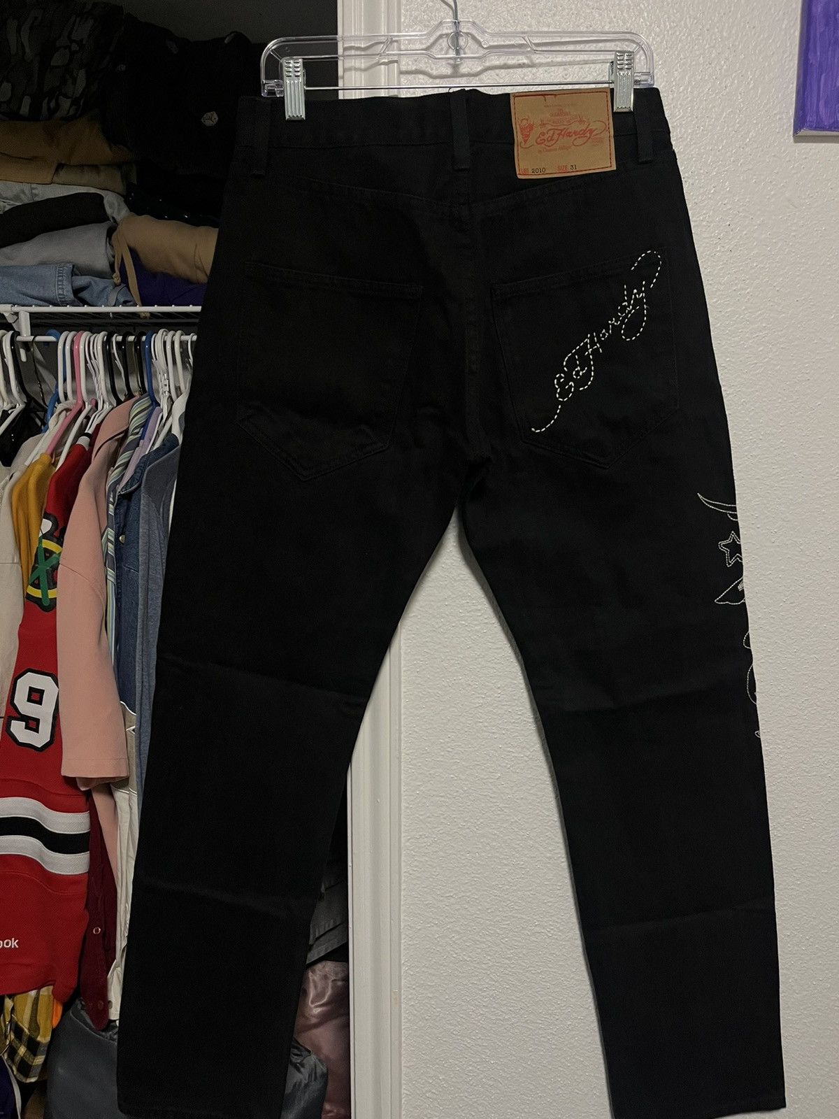 Ed Hardy × Vintage Death Before Dishonor Denim Size US 31 - 3 Thumbnail