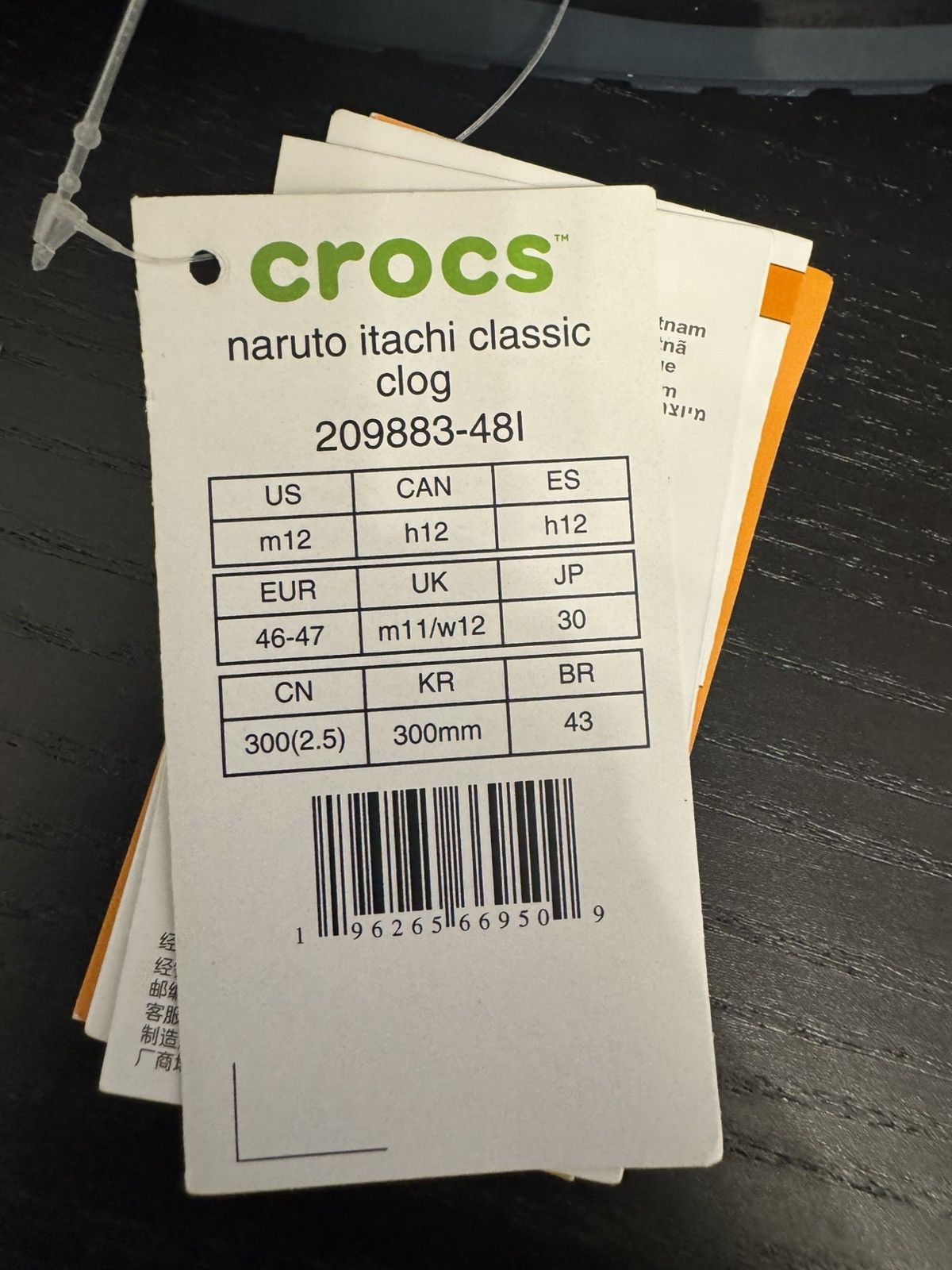 Crocs Naruto Itachi Crocs Classic Clog Size US 12 / EU 45 - 8 Thumbnail