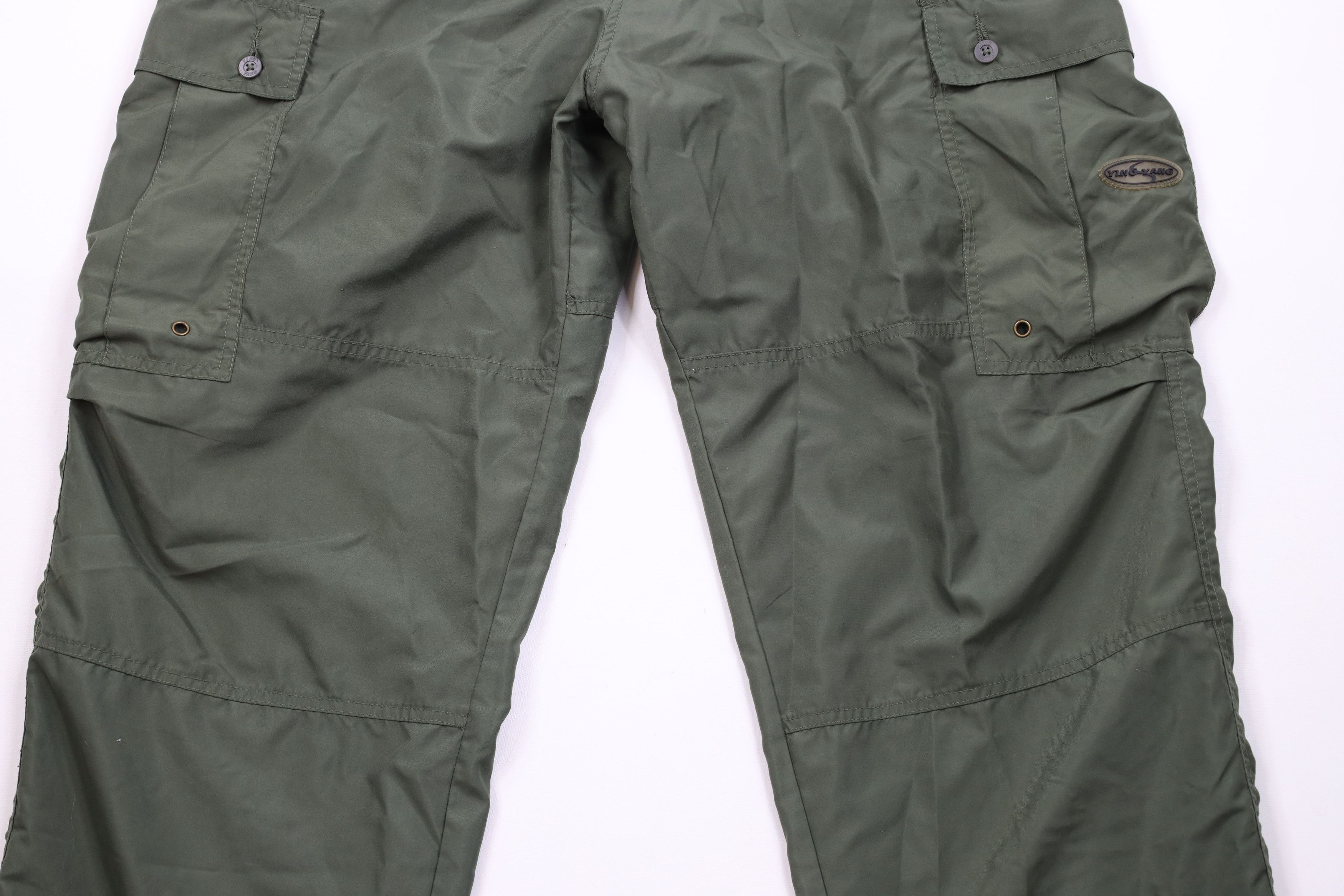 Vintage Vintage 90s Y2K Streetwear Baggy Wide Leg Cargo Pants Green Size US 32 / EU 48 - 3 Thumbnail