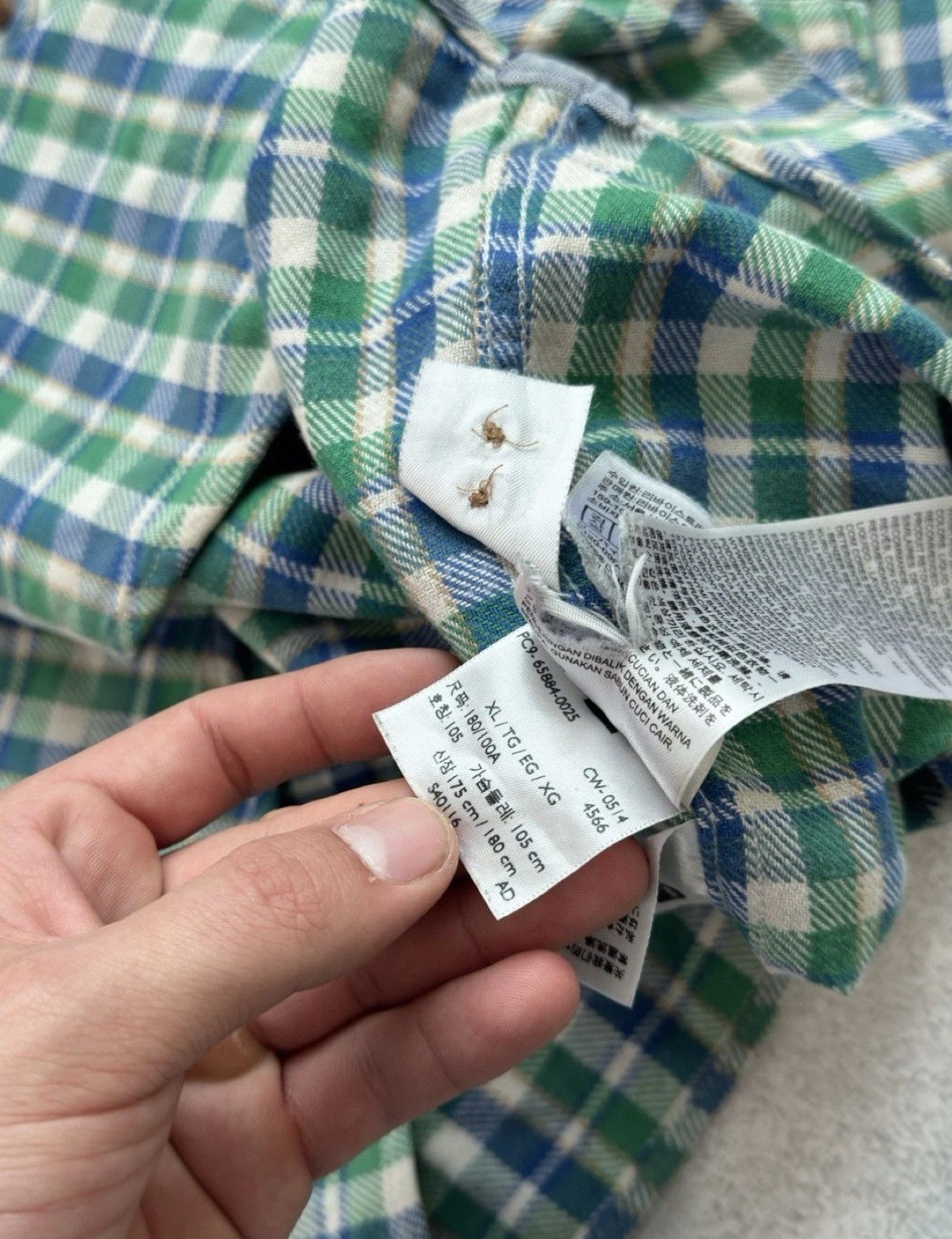 Levi's Vintage Levis Retro Checked Green Blue Button Up Shirt Men Size US XL / EU 56 / 4 - 9 Thumbnail