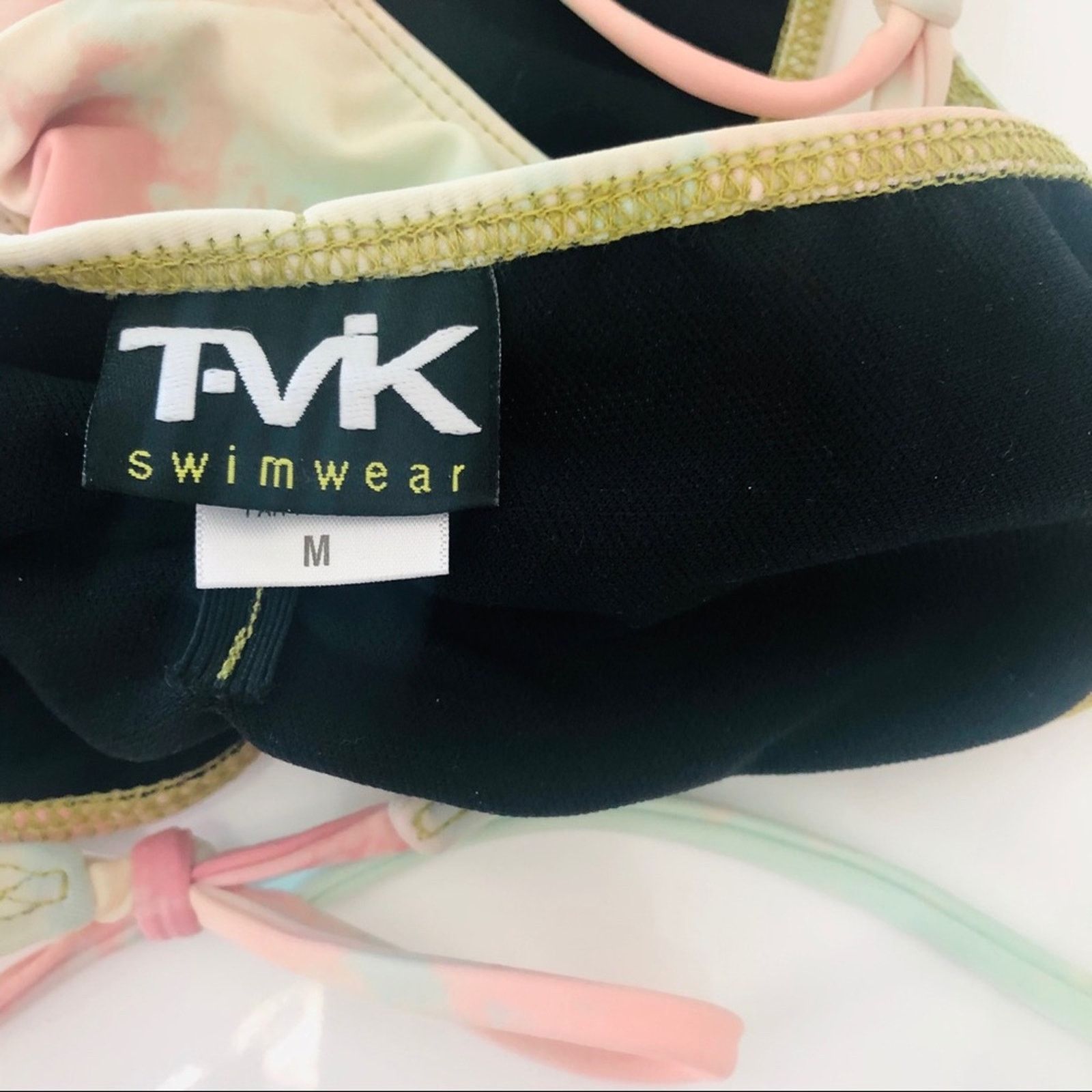 Anthropologie NEW TAVIK REVOLVE Black Tie Dye Scrunch Tie Bikini Bottom Size ONE SIZE - 6 Thumbnail