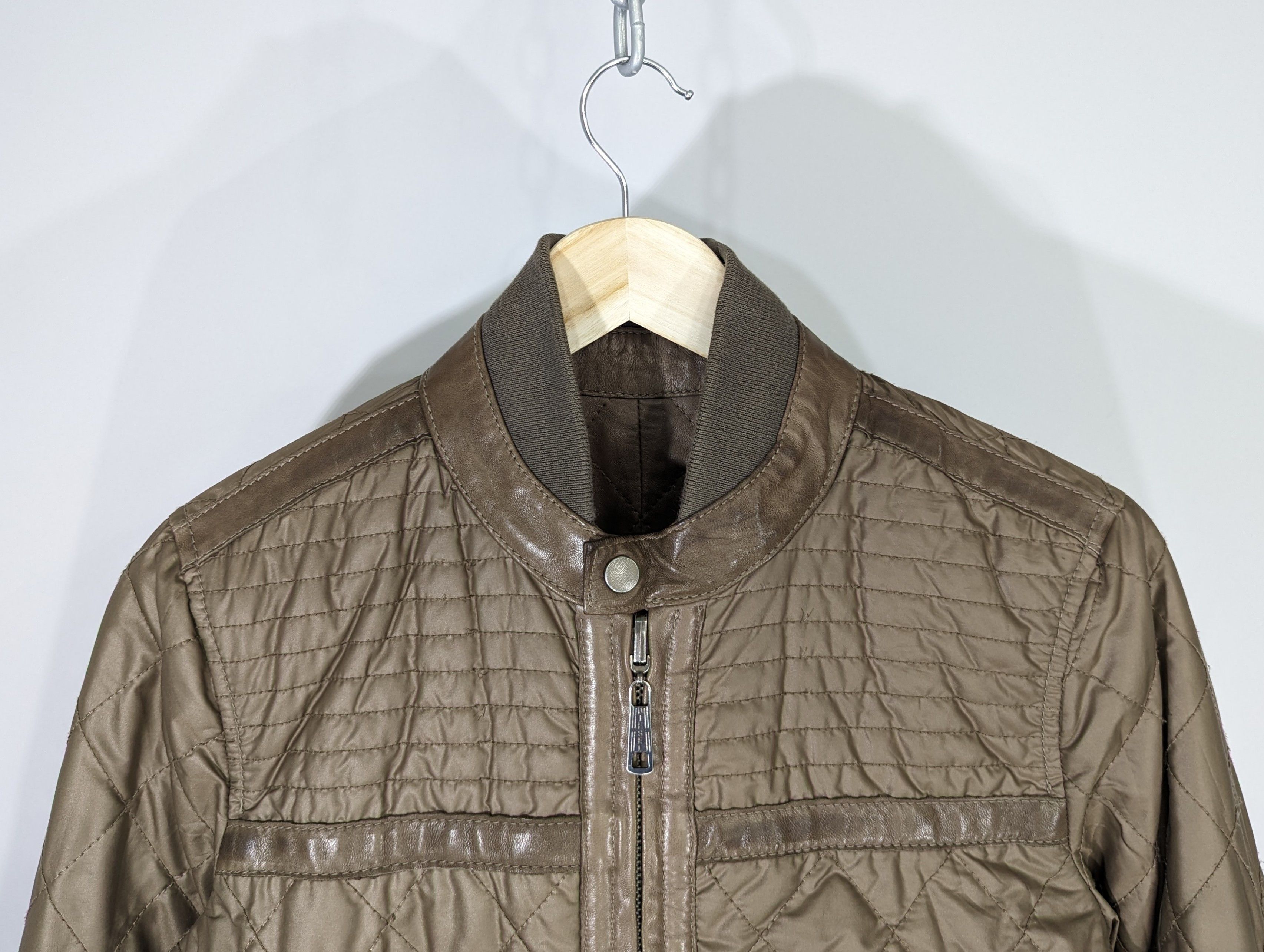 Diesel Diesel Reversible Leather and Polyester Jacket Beige Size S Size S / US 4 / IT 40 - 11 Thumbnail
