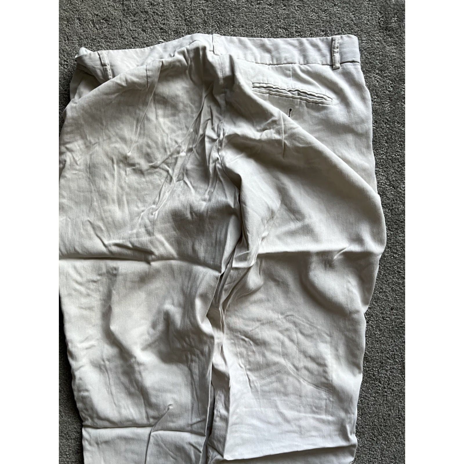 Express VINTAGE Express Womens Pants Cropped Dress Pant Ivory Size 6 Rayon Nylon Spandex Mid Rise Women's Size 28" / US 6 / IT 42 - 4 Thumbnail