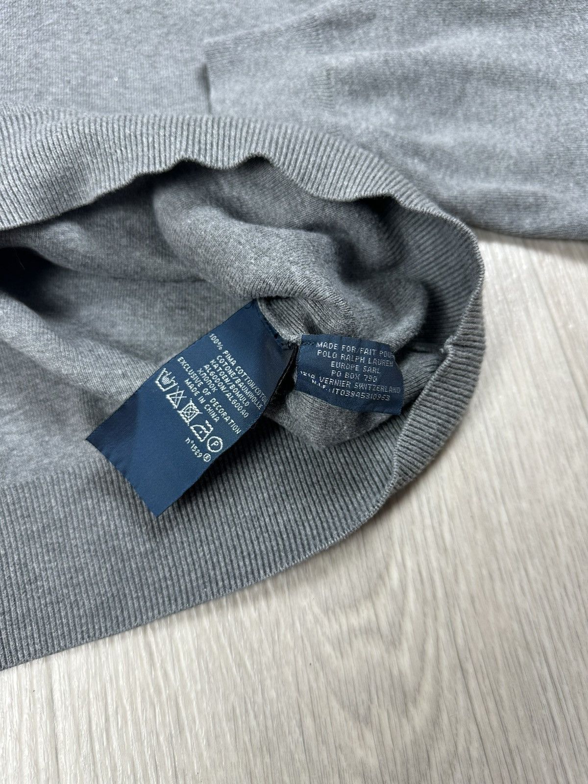 Polo Ralph Lauren Vintage POLO RALPH LAUREN Grey Sweater V-Neck Size L Size US M / EU 48-50 / 2 - 8 Thumbnail