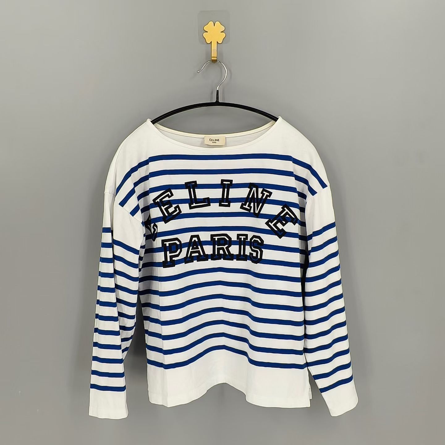 Celine Celine Striped Logo Long Sleeve T-Shirt Size XS Size XS / US 0-2 / IT 36-38 - 1 Thumbnail
