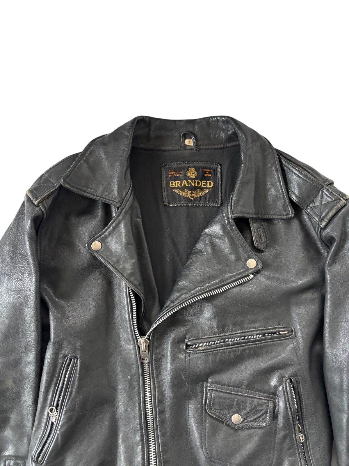 Vintage Vintage Biker Leather Jacket Size US M / EU 48-50 / 2 - 4 Thumbnail