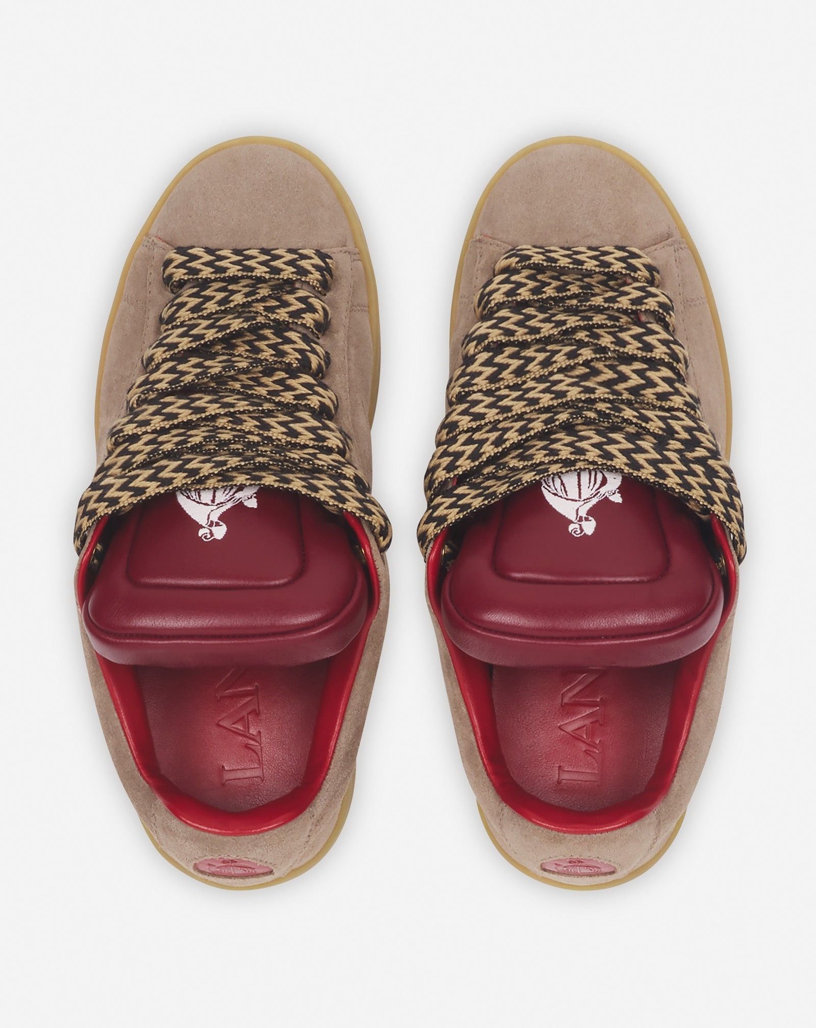 Lanvin o1mle0825 Leather Curb Sneakers in Brown Size US 9 / EU 42 - 4 Thumbnail