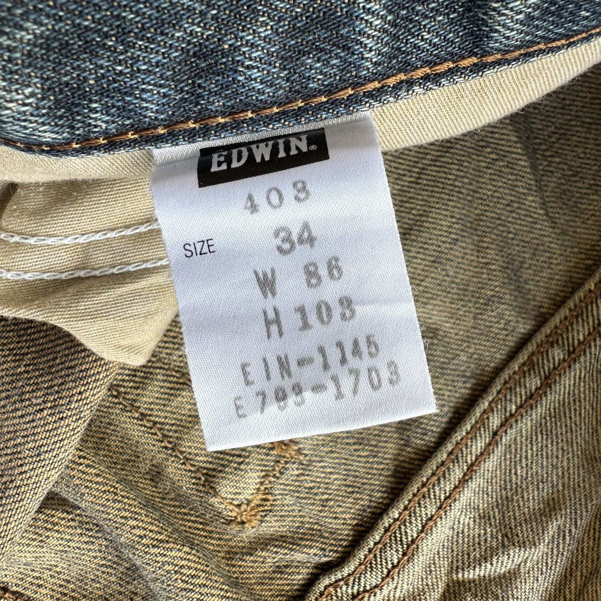 Japanese Brand Vintage Edwin Faded Distressed Denim Jean Pant W32 Size US 32 / EU 48 - 6 Thumbnail