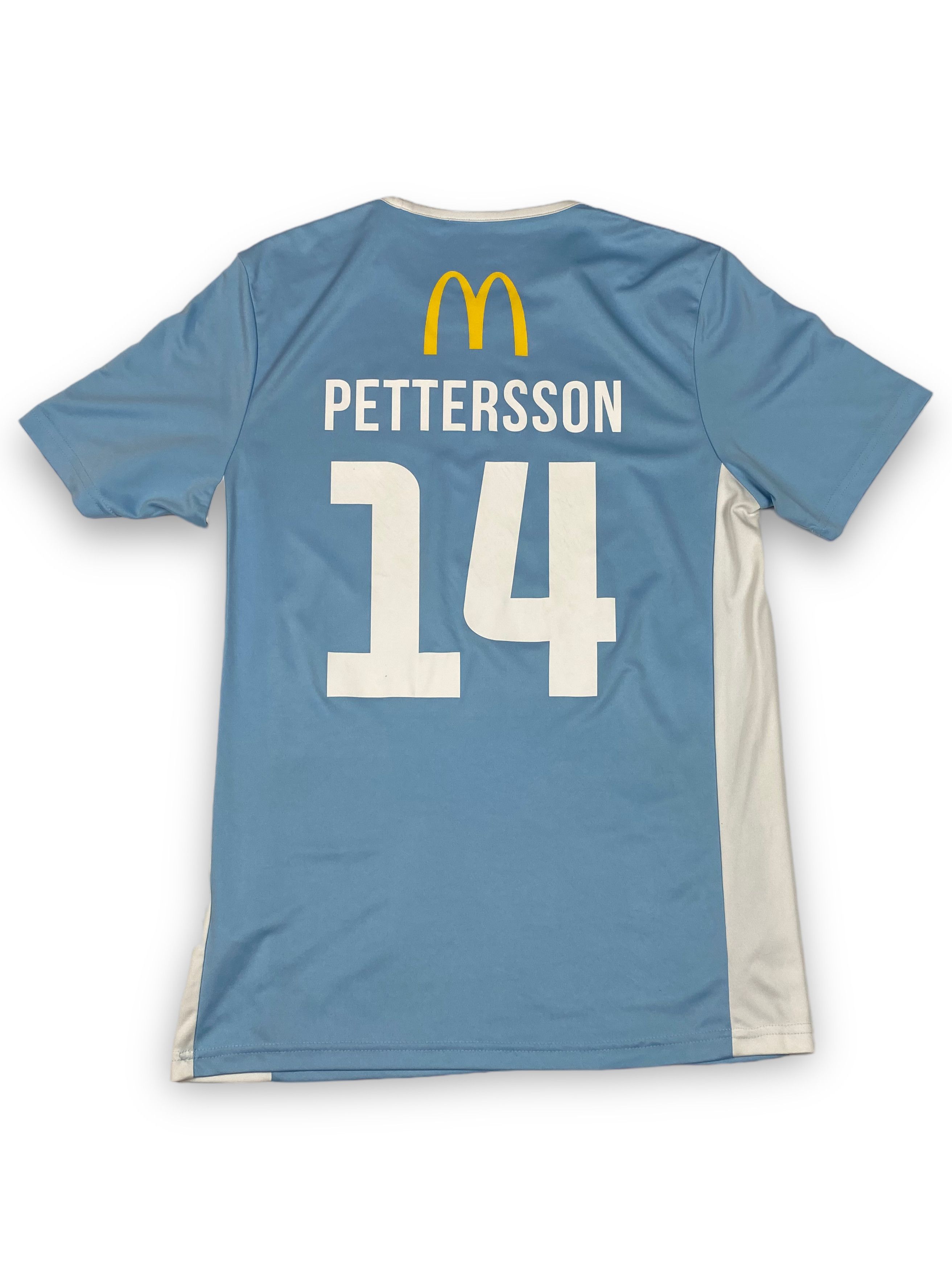 Vintage Adidas Sky Blue Many Logo GIF MCdonalds Jersey M724 Size US M / EU 48-50 / 2 - 8 Thumbnail