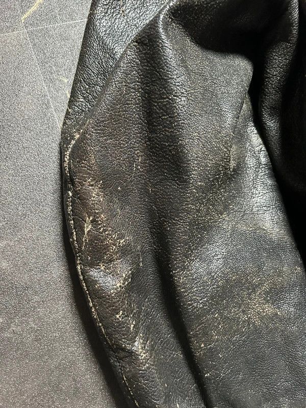Vintage Distressed Leather Jacket Wool 60s 50s Retro vintage Size US L / EU 52-54 / 3 - 16 Thumbnail