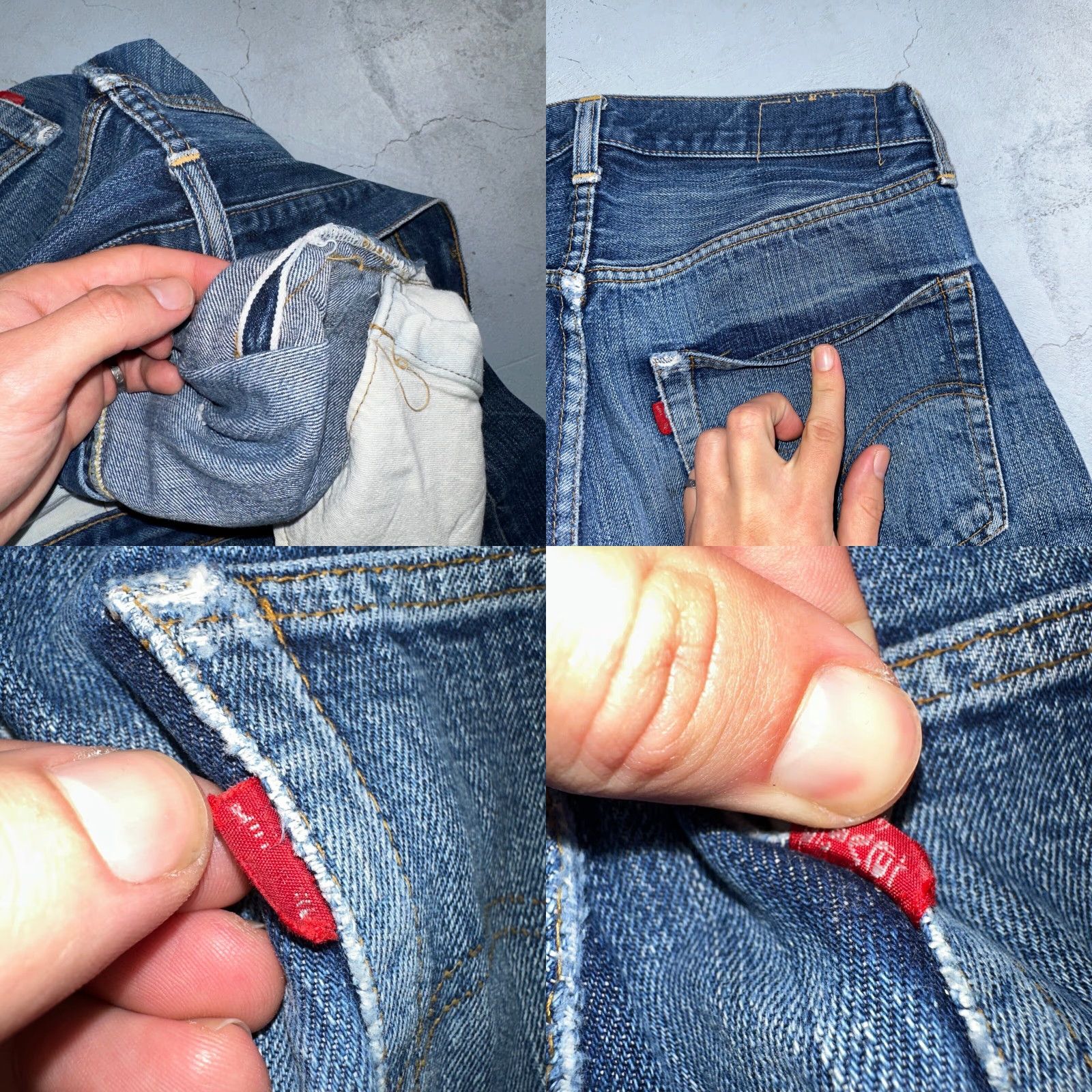 Levi's VINTAGE Levis 501 VTG 70s SS Redline Selvedge Jeans XX Thrashed Boot Cut Act 30x31 Size US 30 / EU 46 - 10 Thumbnail
