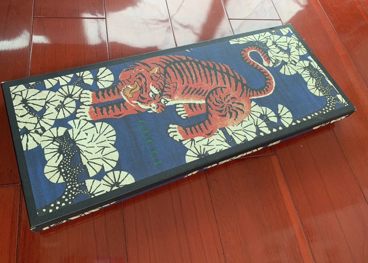 Gucci Gucci Wool GG Monogram Bengal Tiger Scarf Brown Size ONE SIZE - 5 Thumbnail