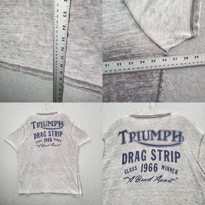 Lucky Brand Triumph T Shirt Men Medium Gray Short Sleeve Logo