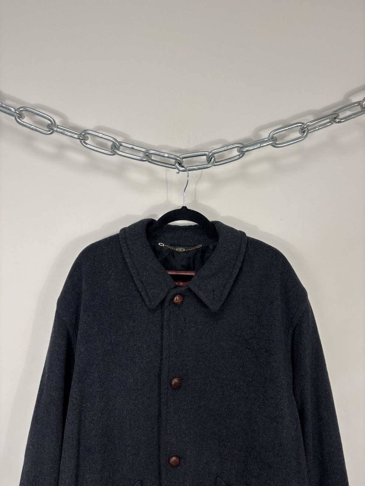 Schneiders Schneiders Salzburg Vintage Men’s Dark Gray Wool Overcoat Size US L / EU 52-54 / 3 - 4 Thumbnail