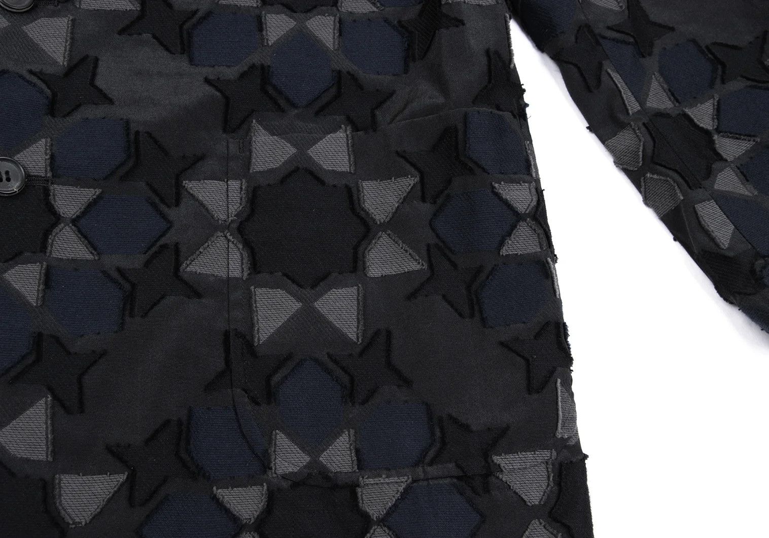 Issey Miyake Geometric Jacquard Jacket in Black and Navy Size US S / EU 44-46 / 1 - 9 Thumbnail