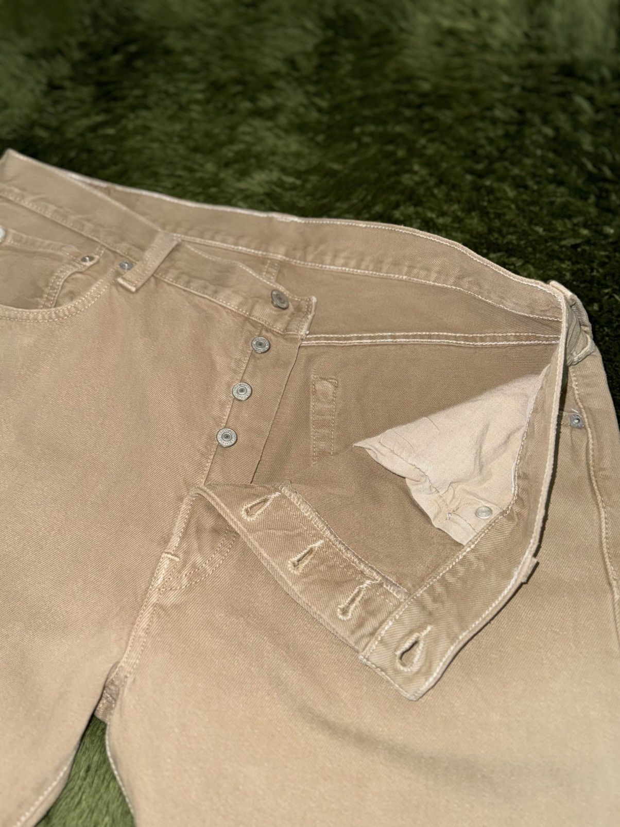 Levi's [W36/L29] Levi’s 501 USA Vintage Washed Denim Pants Beige Size US 36 / EU 52 - 3 Thumbnail