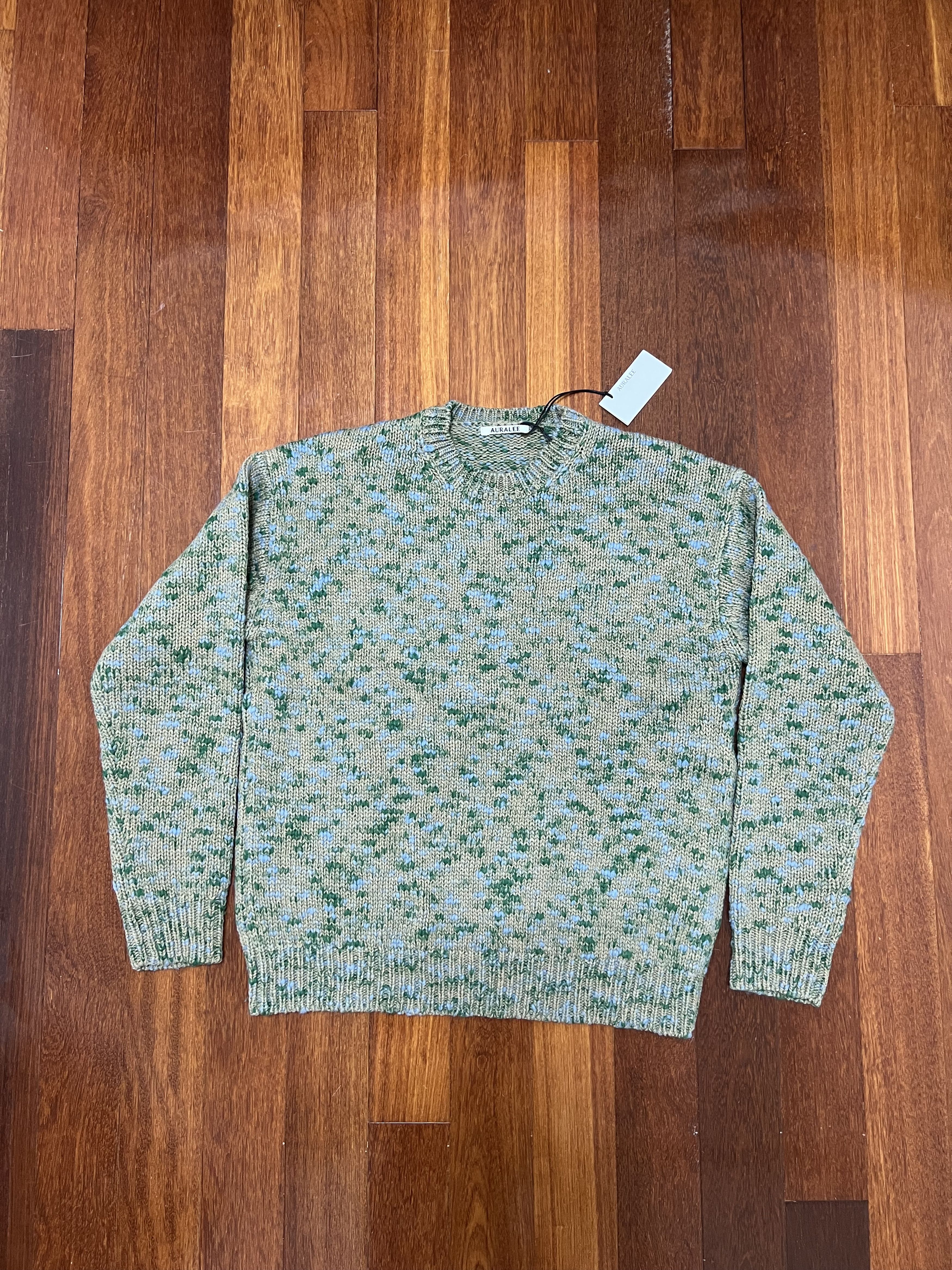 Auralee 💚 Auralee Wool Multicolor Slub Knit Sweater NEW Size US XL / EU 56 / 4 - 1 Thumbnail