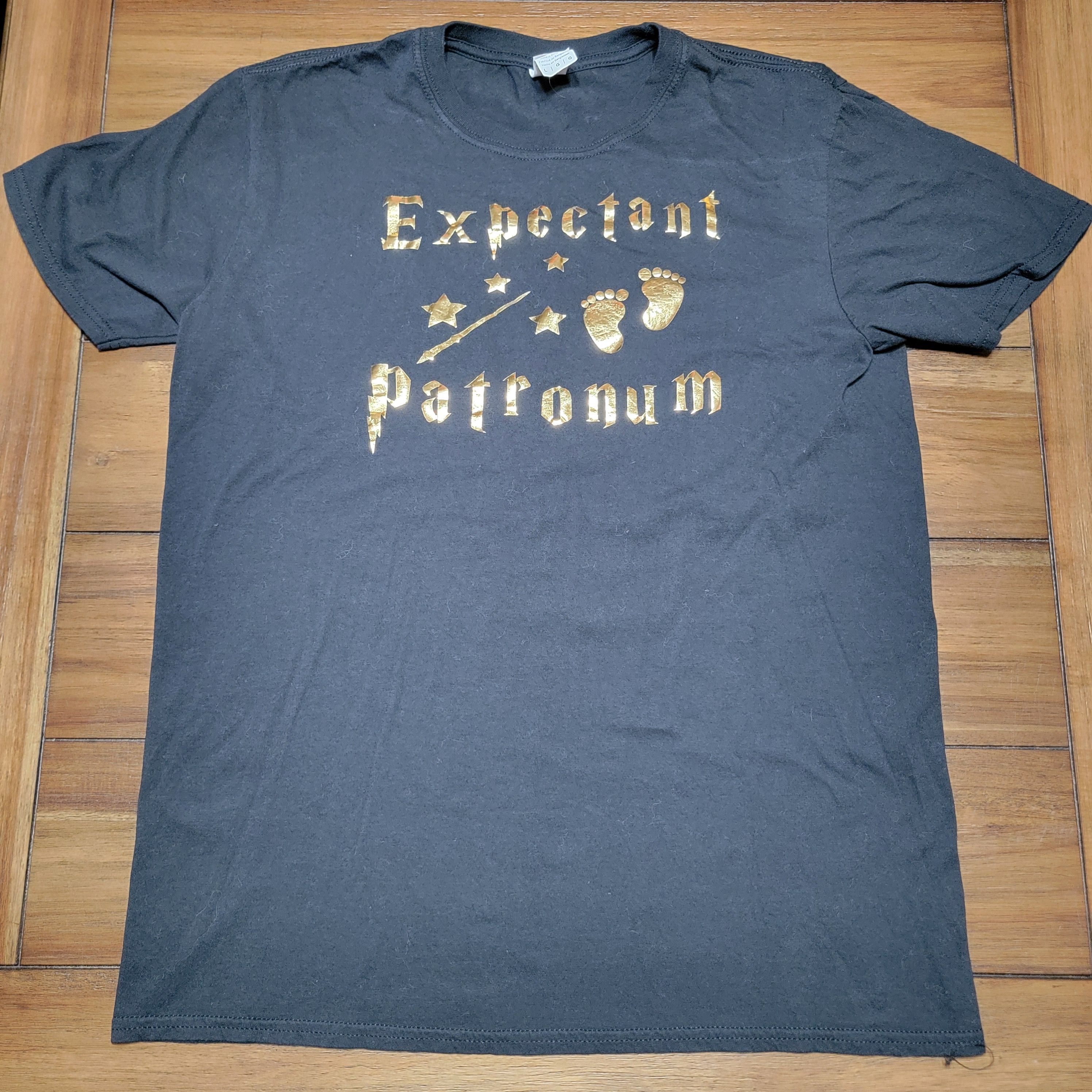 Gildan Gildan SS Black Tee "Expectant Patronum" - Size Large Size L / US 10 / IT 46 - 1 Thumbnail