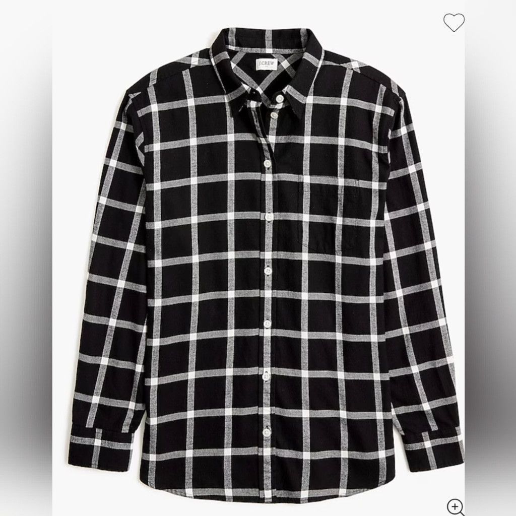 J.Crew J. Crew Black White Plaid Flannel Shirt Size XXL Size XXL / US 16-18 / IT 52-54 - 1 Thumbnail