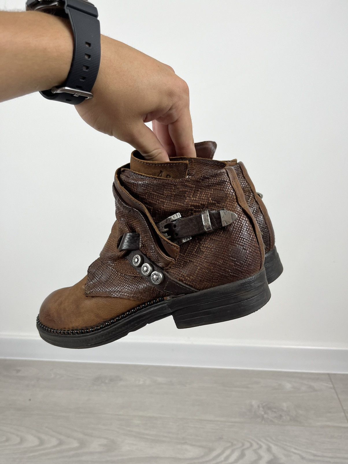A.S.98 Airsteps A.S. 98 Brosn Leather Buckle Avante Garde Boots Size US 8 / IT 38 - 10 Thumbnail