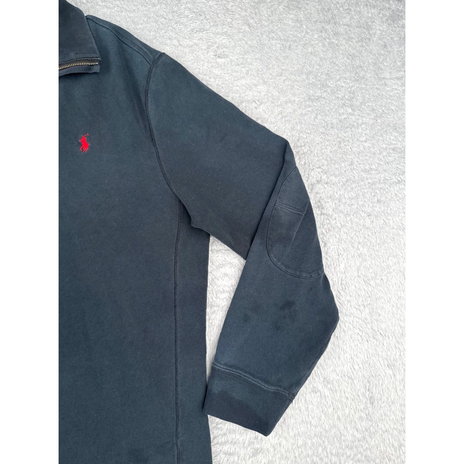 Ralph Lauren VINTAGE Polo Ralph Lauren Sweatshirt Pullover 1/4 Zip Mock Neck Blue XL Men Casual Golf Sports American Size US XL / EU 56 / 4 - 2 Thumbnail