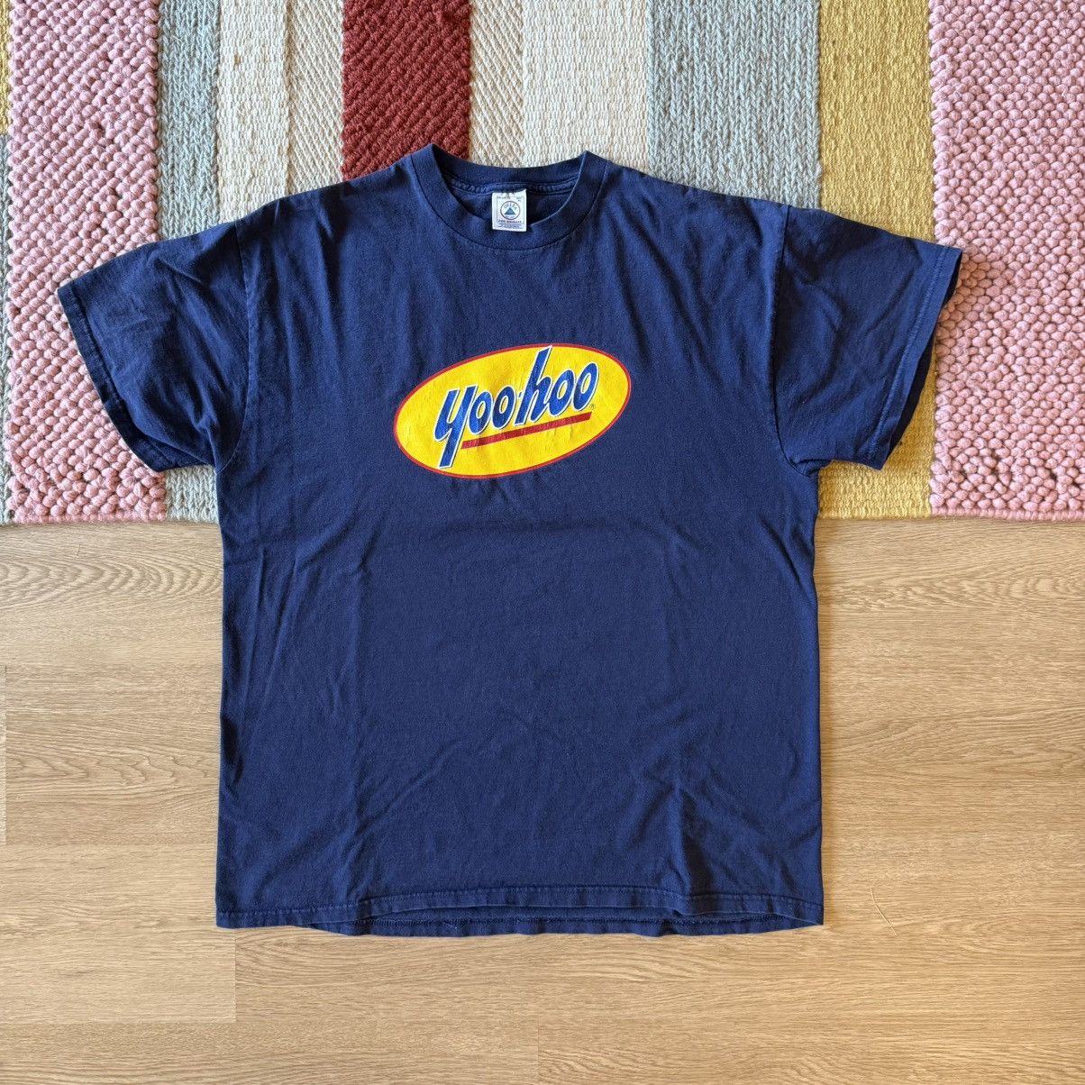 Vintage Vintage 90s Graphic T-Shirt Yoo-Hoo Size XL Navy Size US XL / EU 56 / 4 - 1 Thumbnail