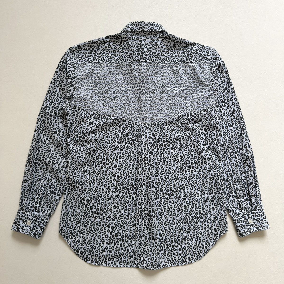 Comme des Garcons White / Blue Striped Leopard Print Shirt Size US S / EU 44-46 / 1 - 11 Thumbnail